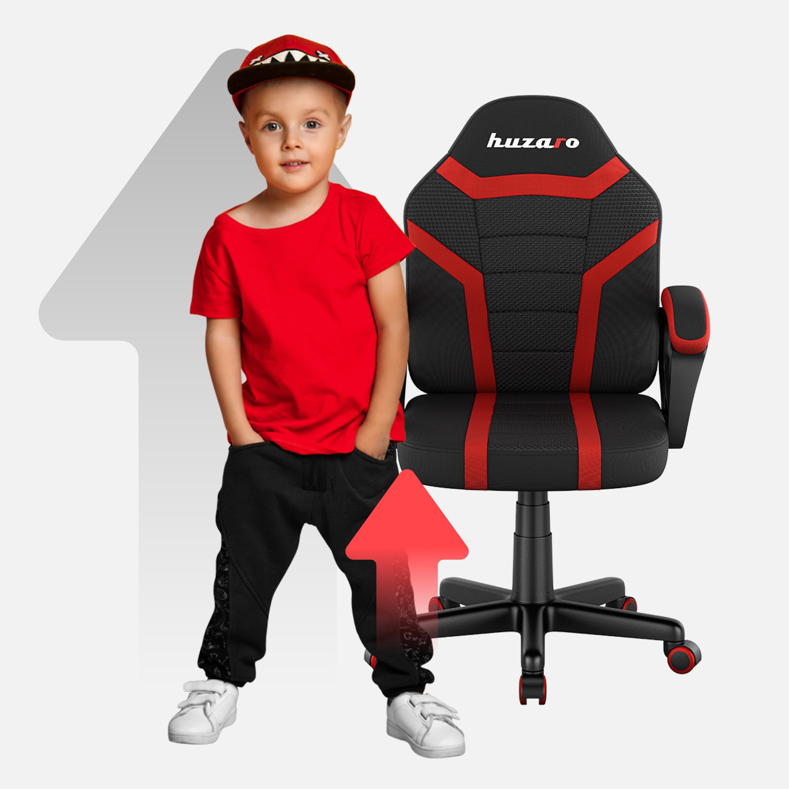 Dětské herní křeslo HUZARO RANGER 1.0 Red Mesh