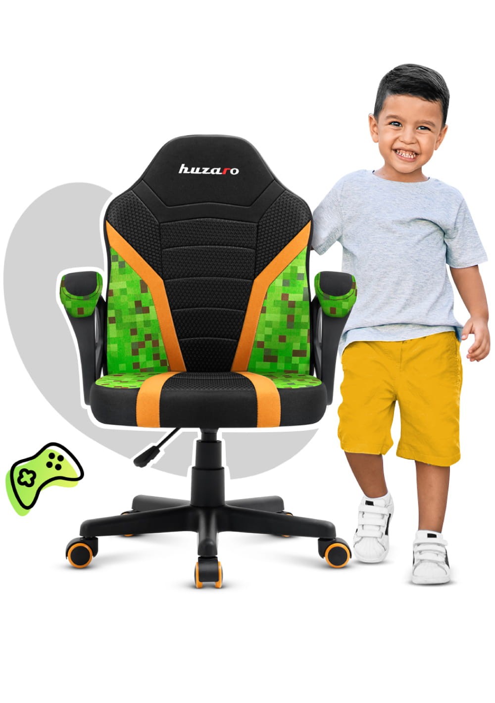 Herní křeslo pro děti HUZARO RANGER 1.0 Pixel Mesh