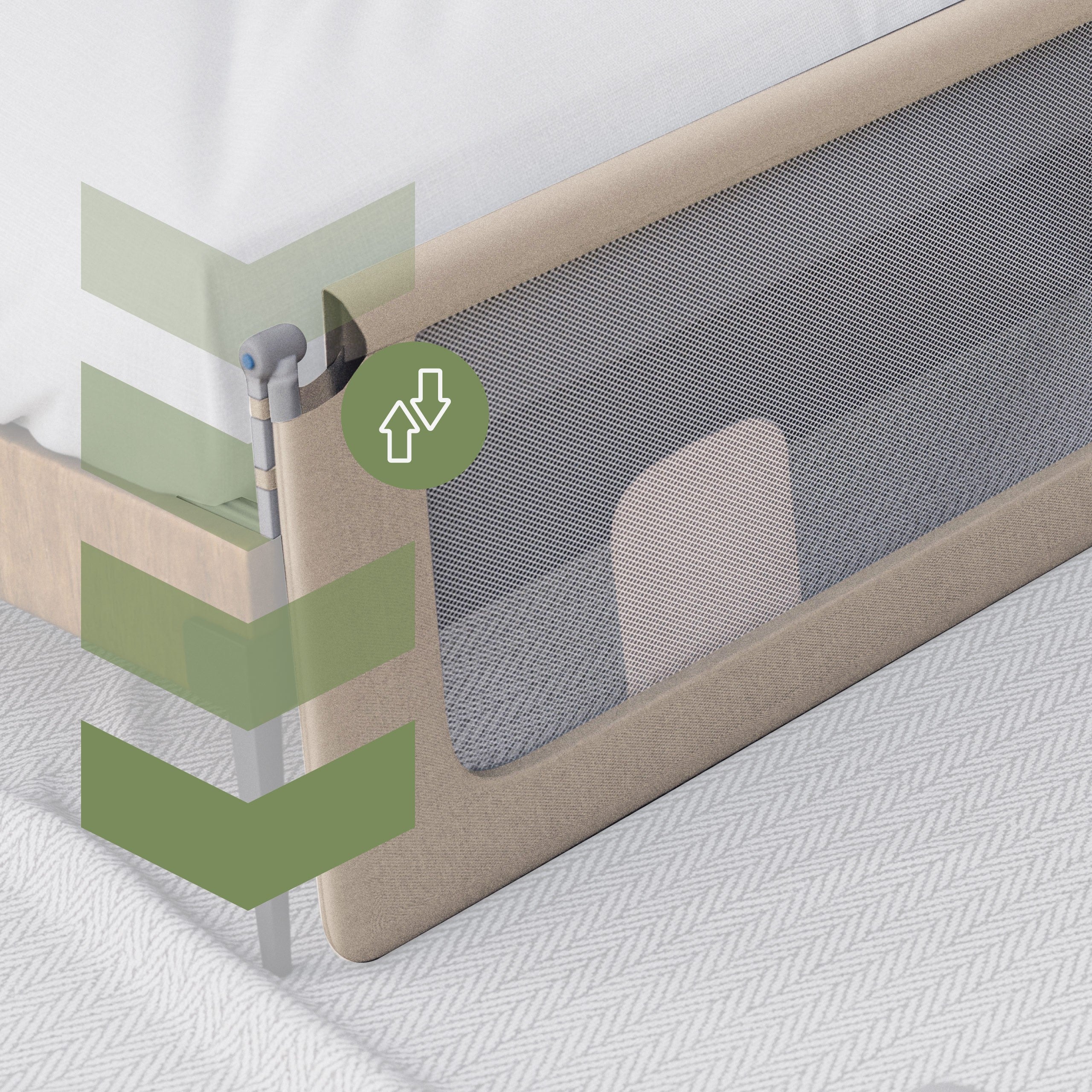 Ochranná zábrana k posteli 200 cm Tulano Cover 30 Beige