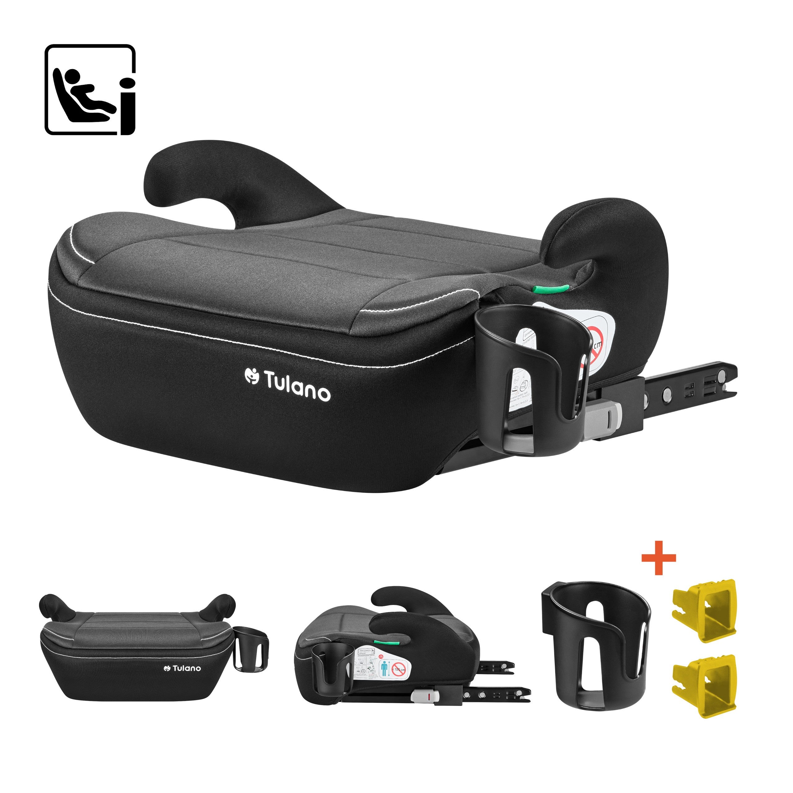 Autosedačka podsedák Tulano Cabby 30 Grey 125-150cm I-Size
