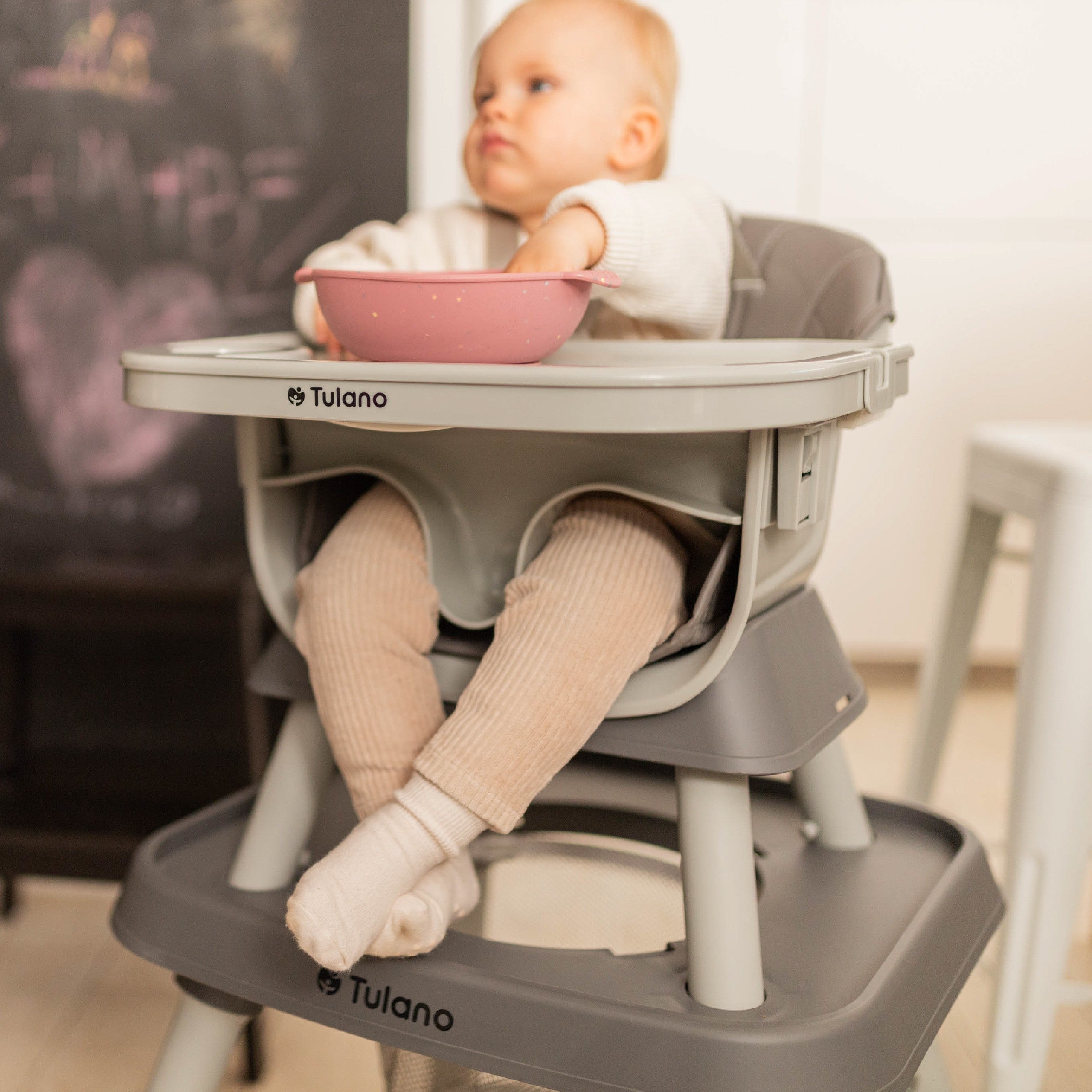 Plastová jídelní židlička 9v1 Tulano Morsel 50 Šedá