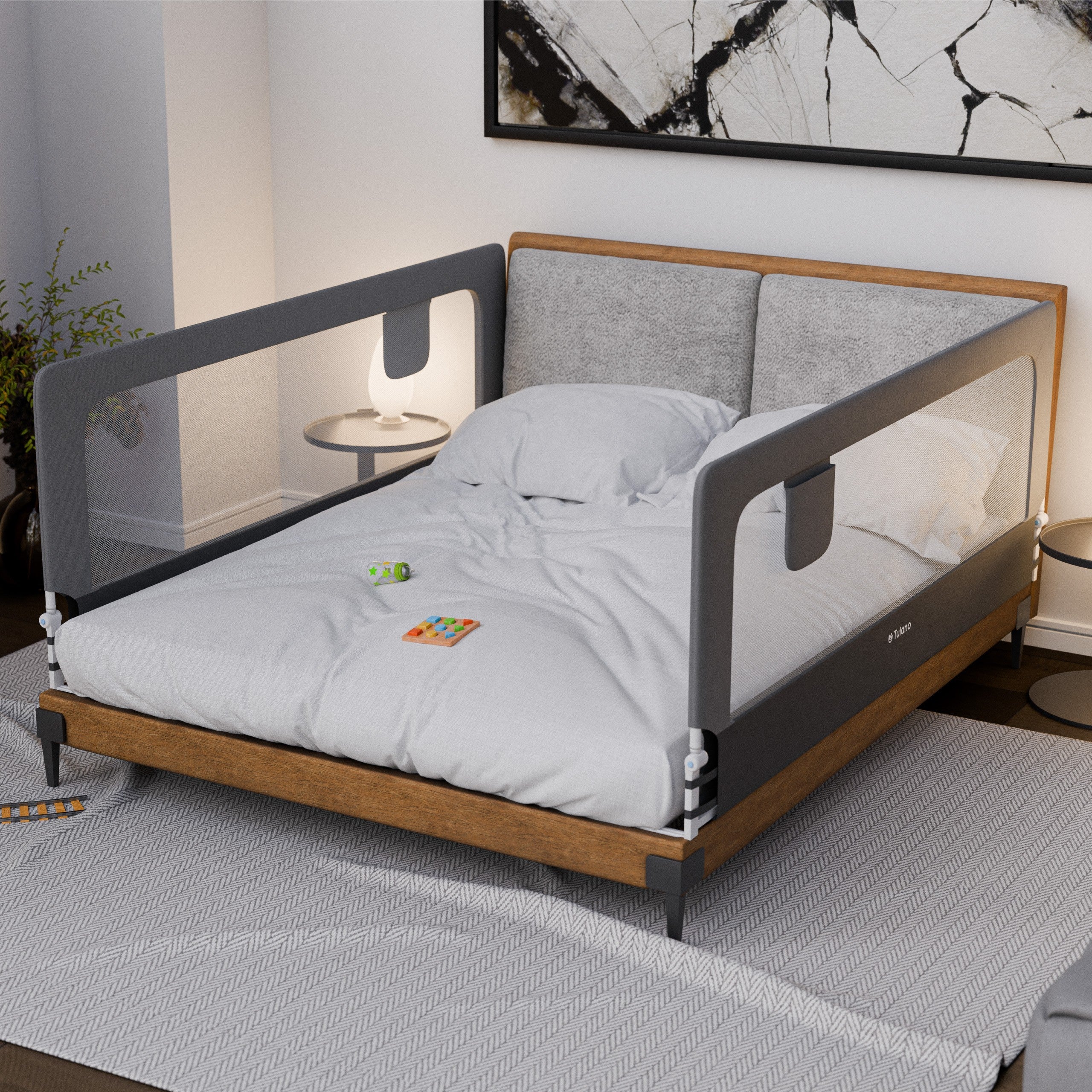 Ochranná zábrana k posteli 200cm Tulano Cover 30 Grey
