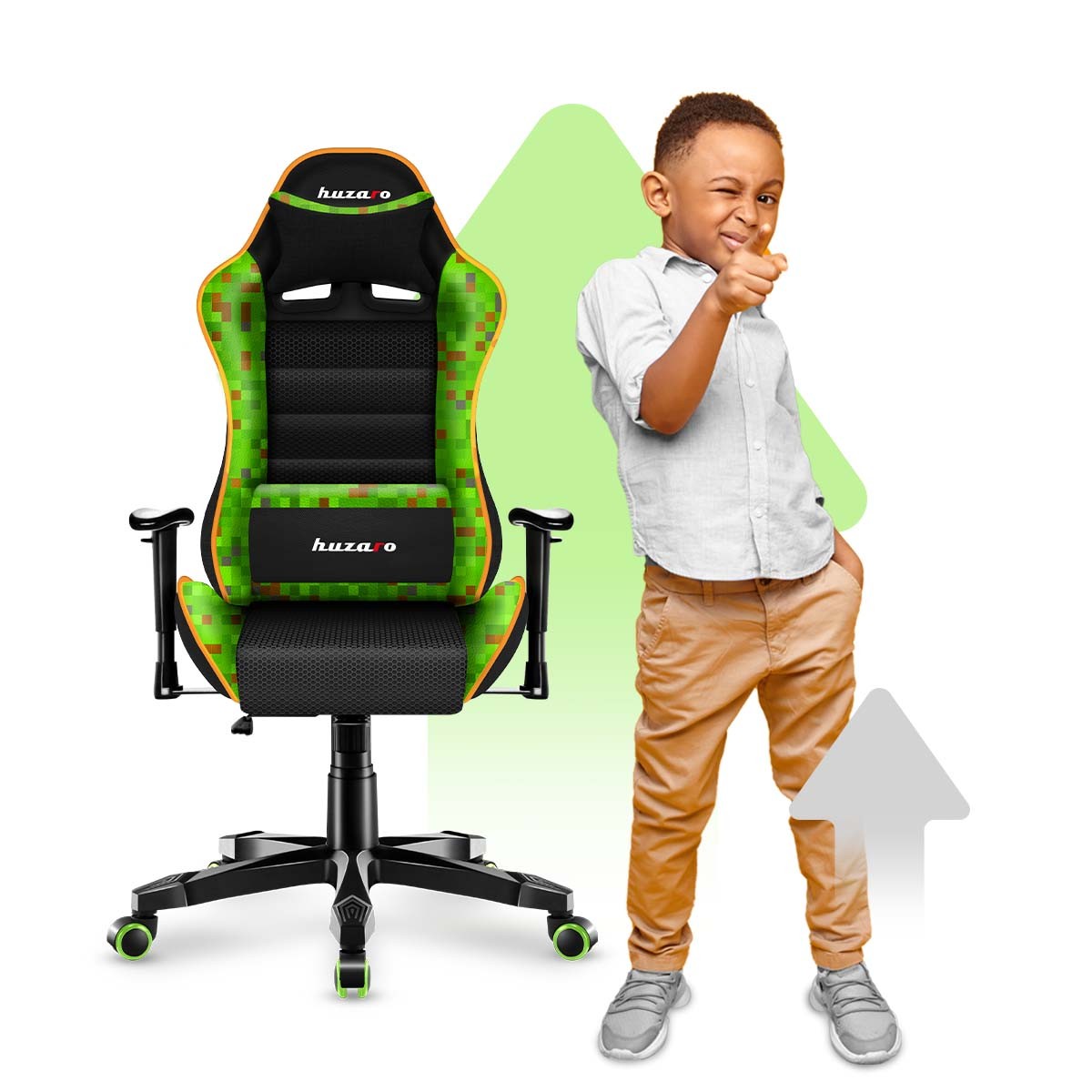 Herní židle pro dítě HUZARO RANGER 6.0 Pixel Mesh