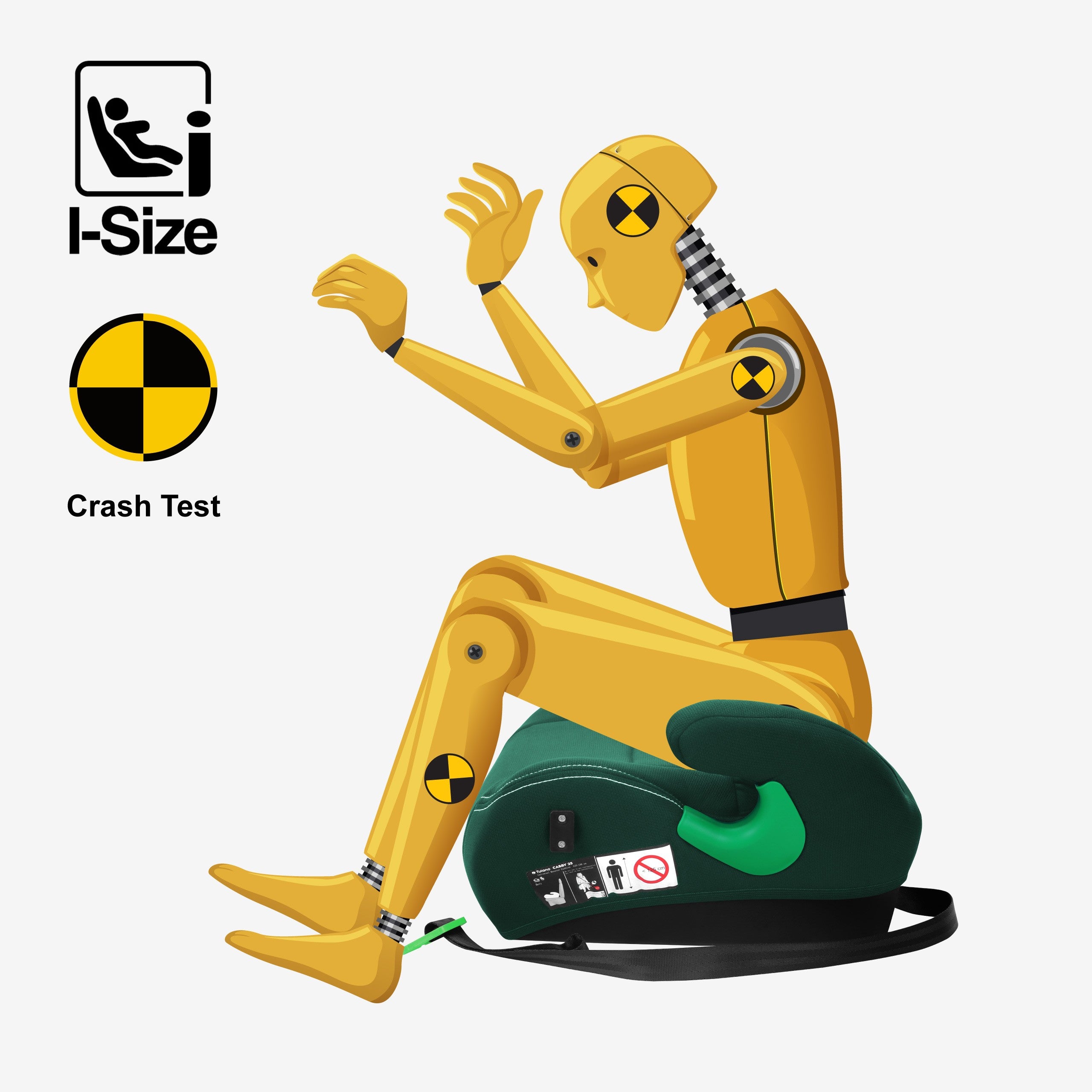 Autosedačka podsedák Tulano Cabby 25 Green 125-150cm I-Size