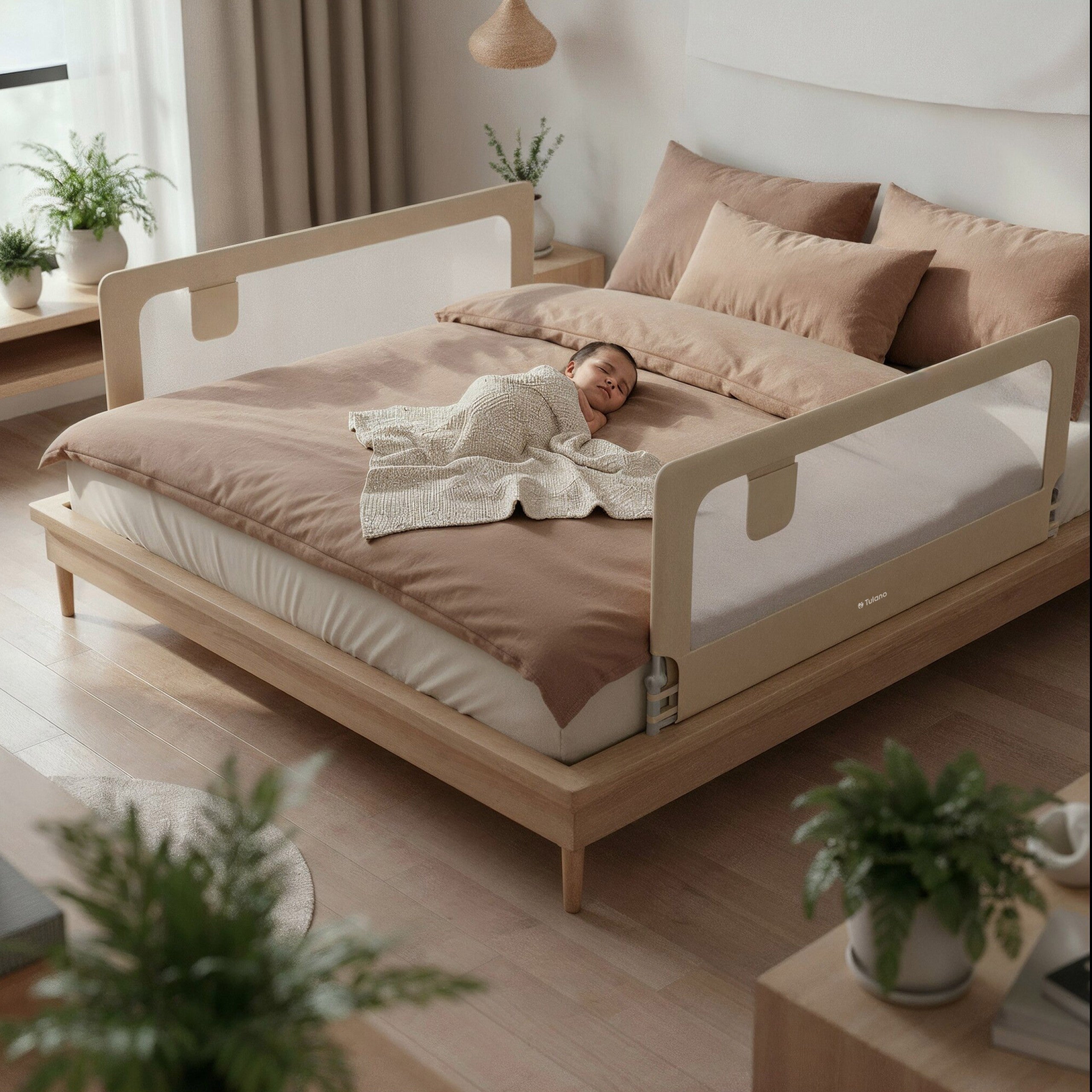 Ochranná zábrana k posteli 200 cm Tulano Cover 30 Beige