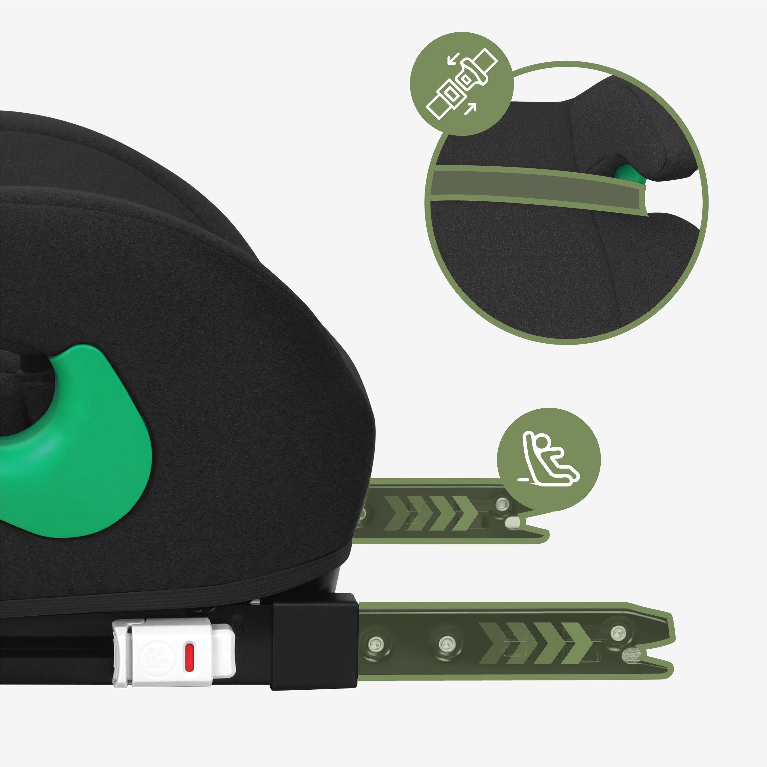Autosedačka podsedák Tulano Cabby 35 Black ISOFIX 125-150cm I-Size
