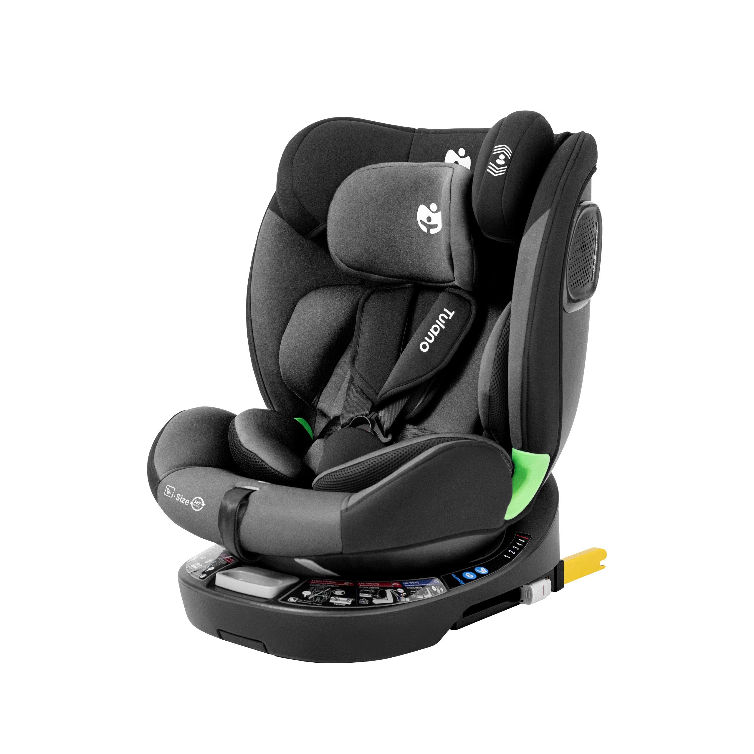 Autosedačka otočná Tulano Loom 35 Black Grey