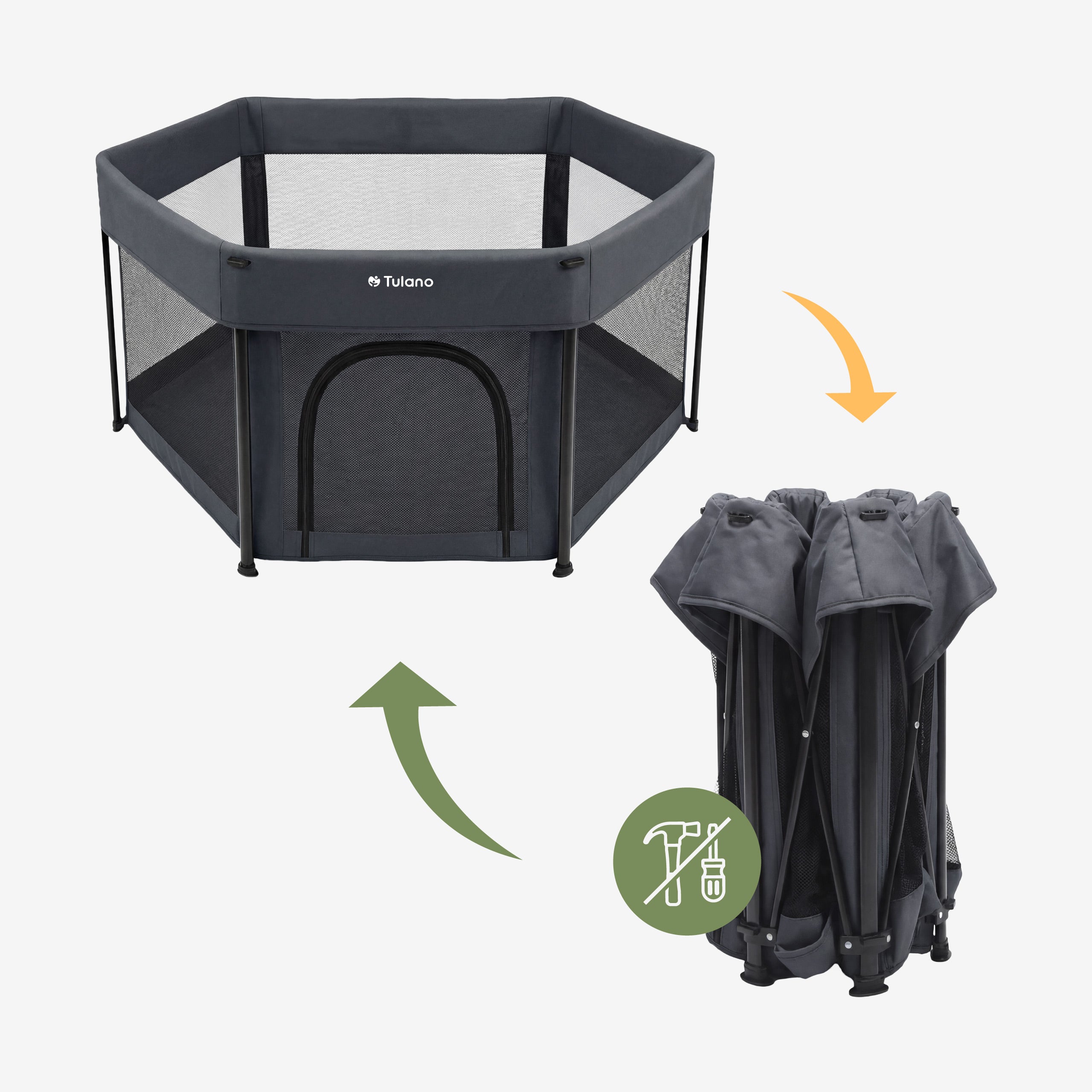 Cestovní postýlka Tulano Cozy 30 Graphite