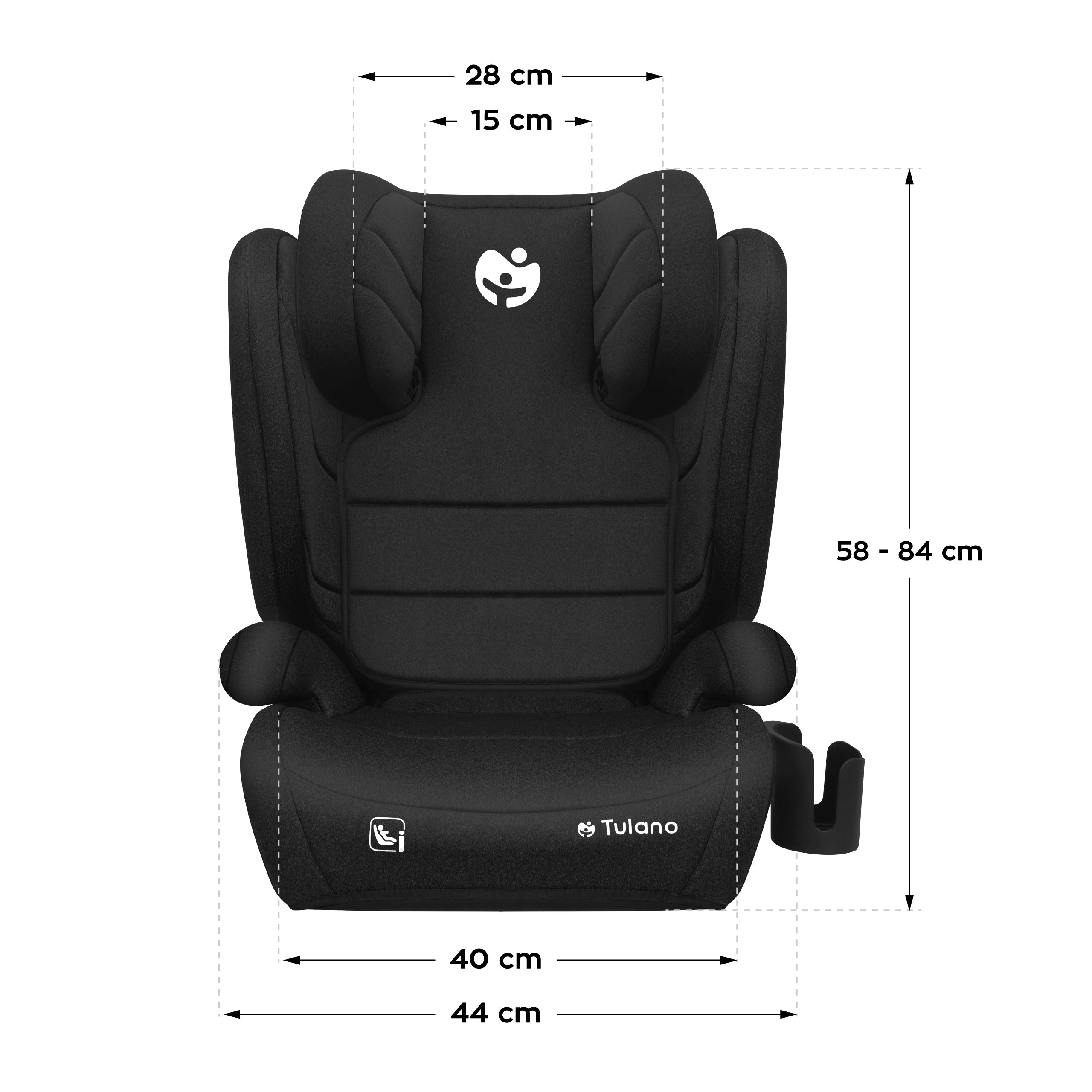 Autosedačka Tulano Joy 35 Black ISOFIX 100-150cm I-Size