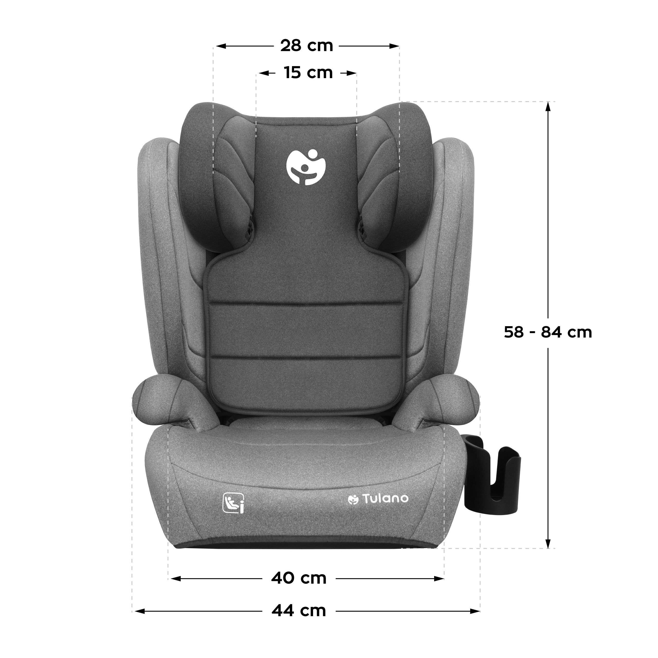 Autosedačka Tulano Joy 35 Grey ISOFIX 100-150cm I-Size