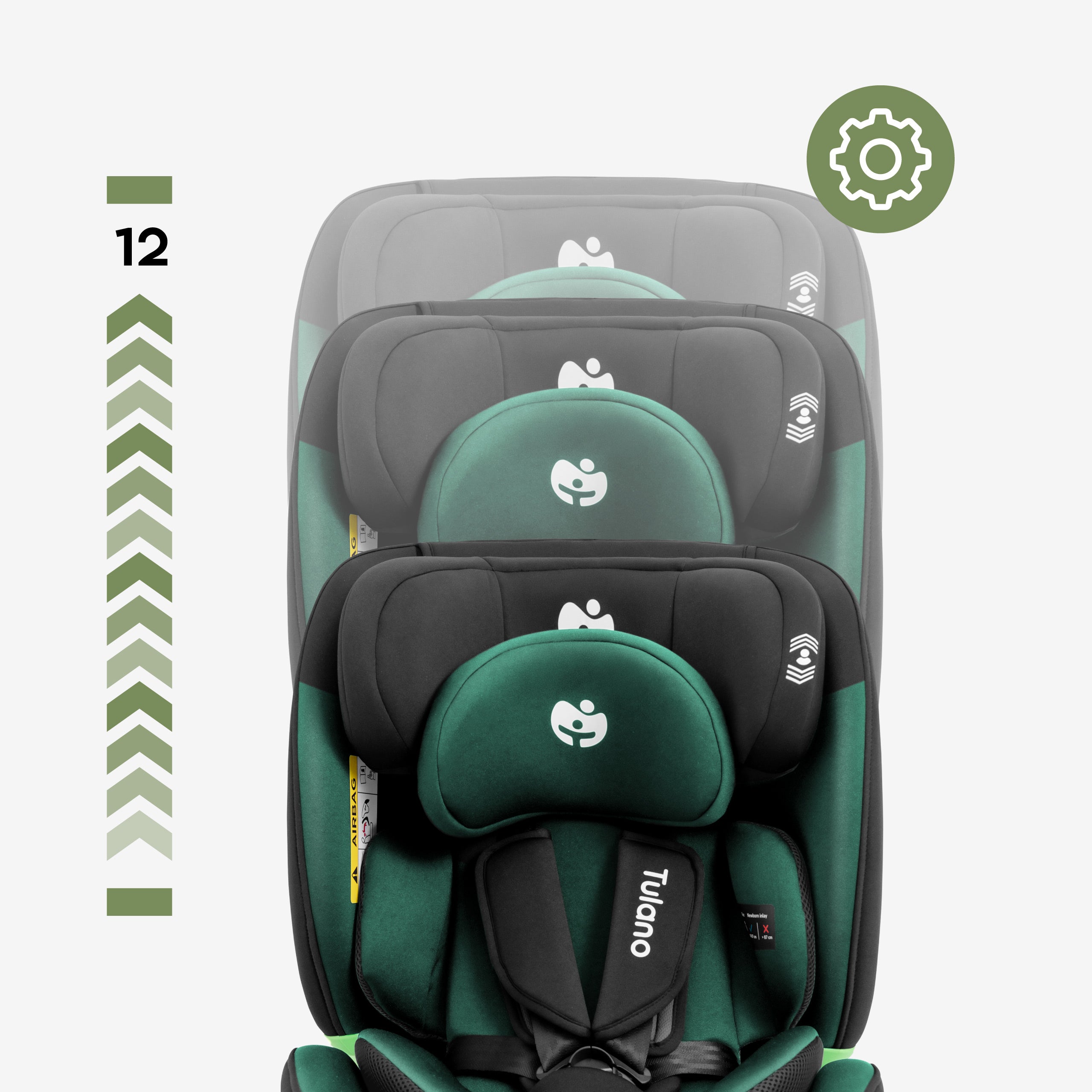 Otočná autosedačka Tulano Loom 35 Black Green