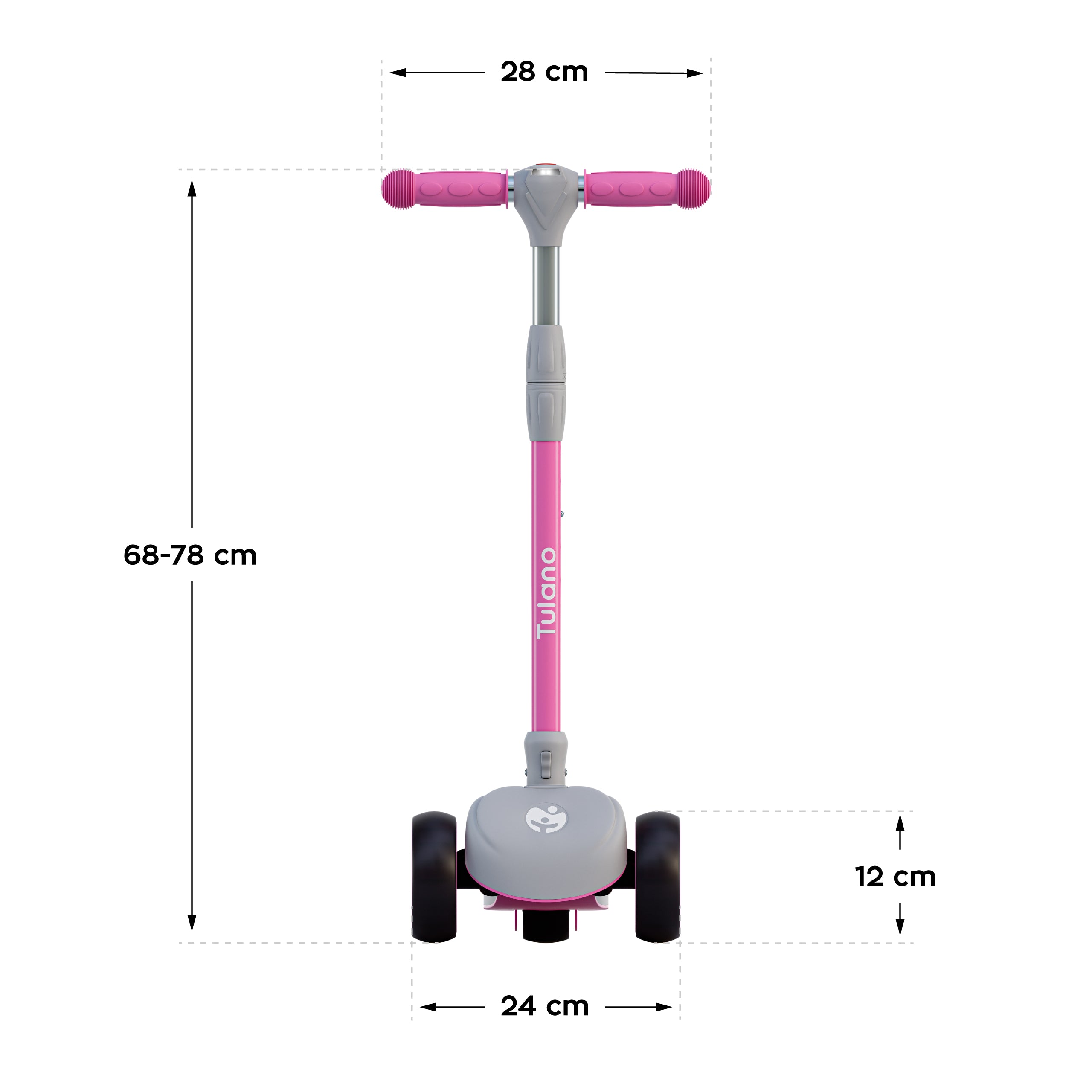 Dětská balanční koloběžka LED Rookie 15 Pink