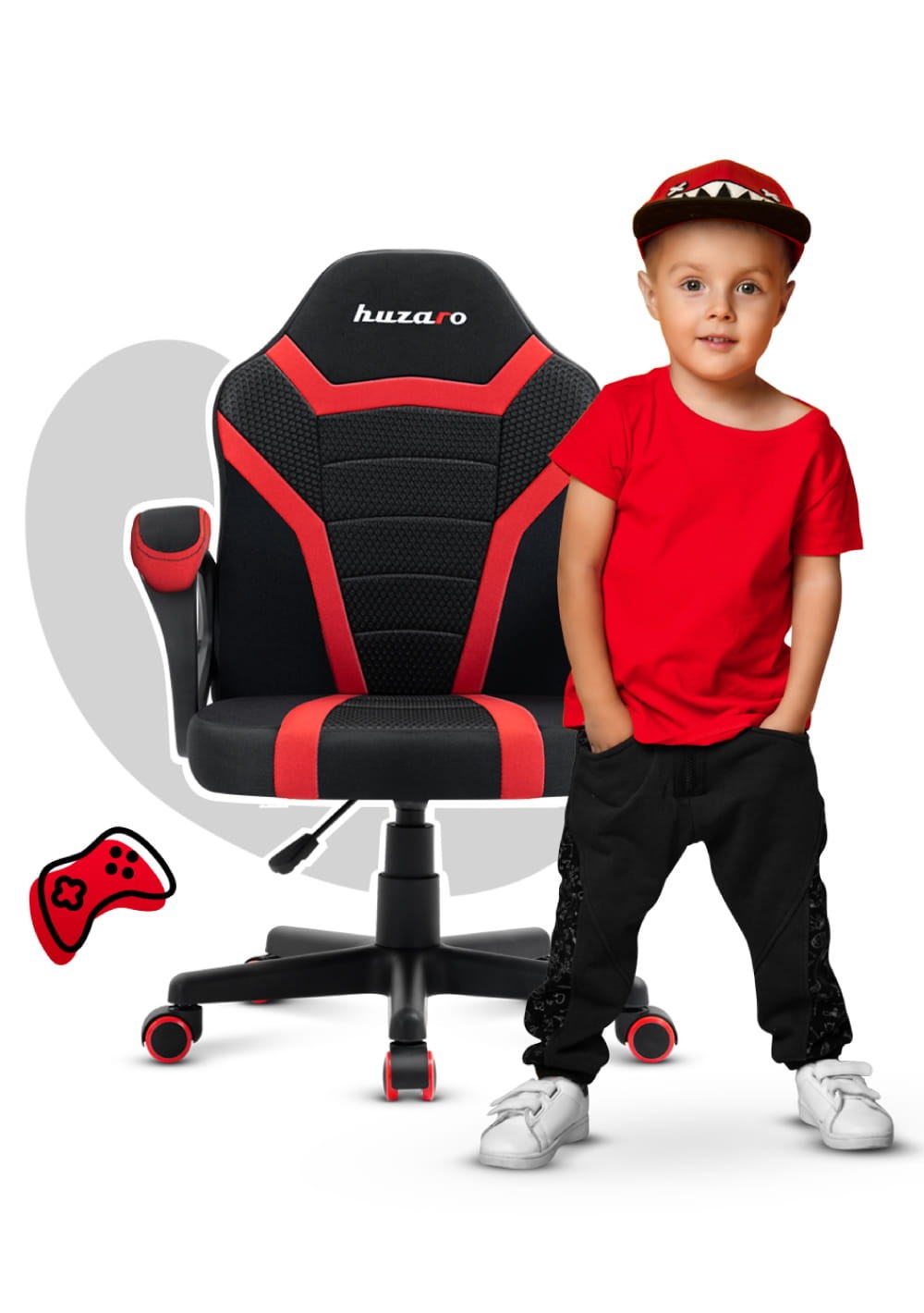 Dětské herní křeslo HUZARO RANGER 1.0 Red Mesh