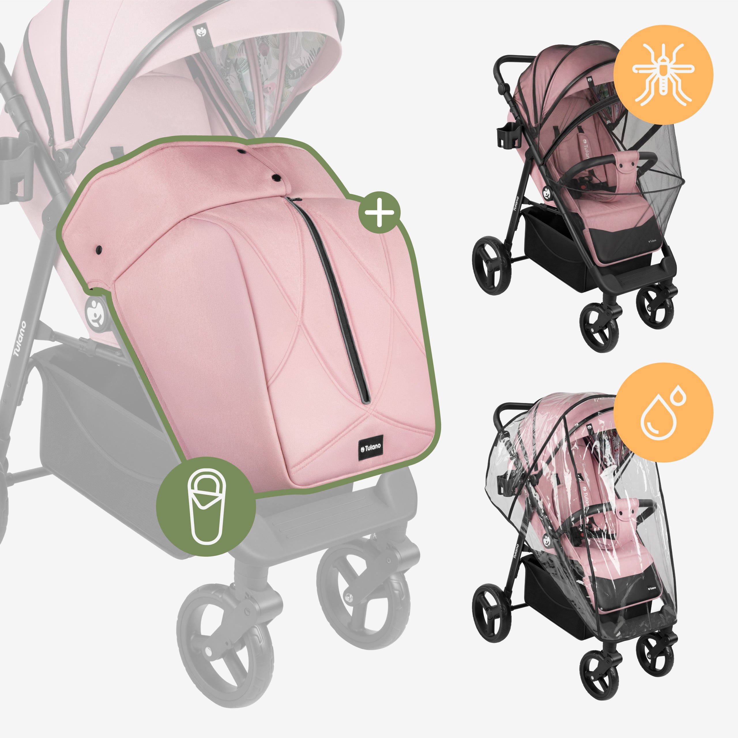Kočárek s dekou Tulano Avignon 35 Pink