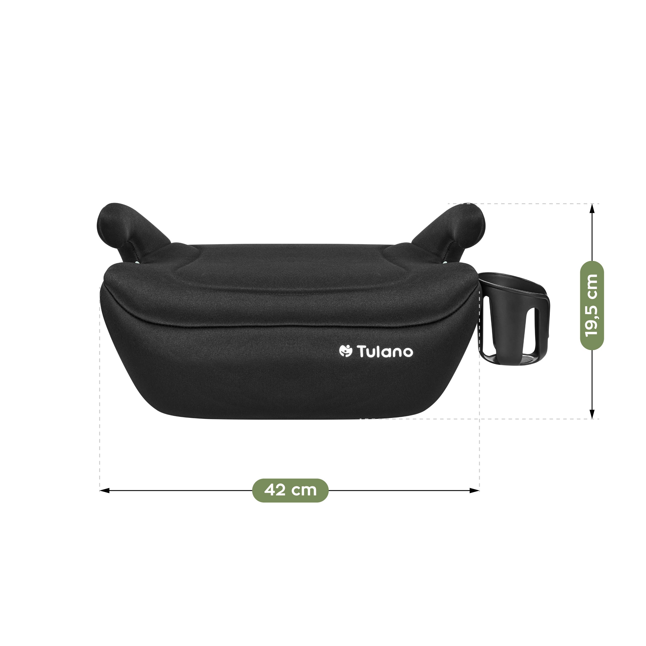 Autosedačka podsedák Tulano Cabby 20 Black 125-150cm I-Size