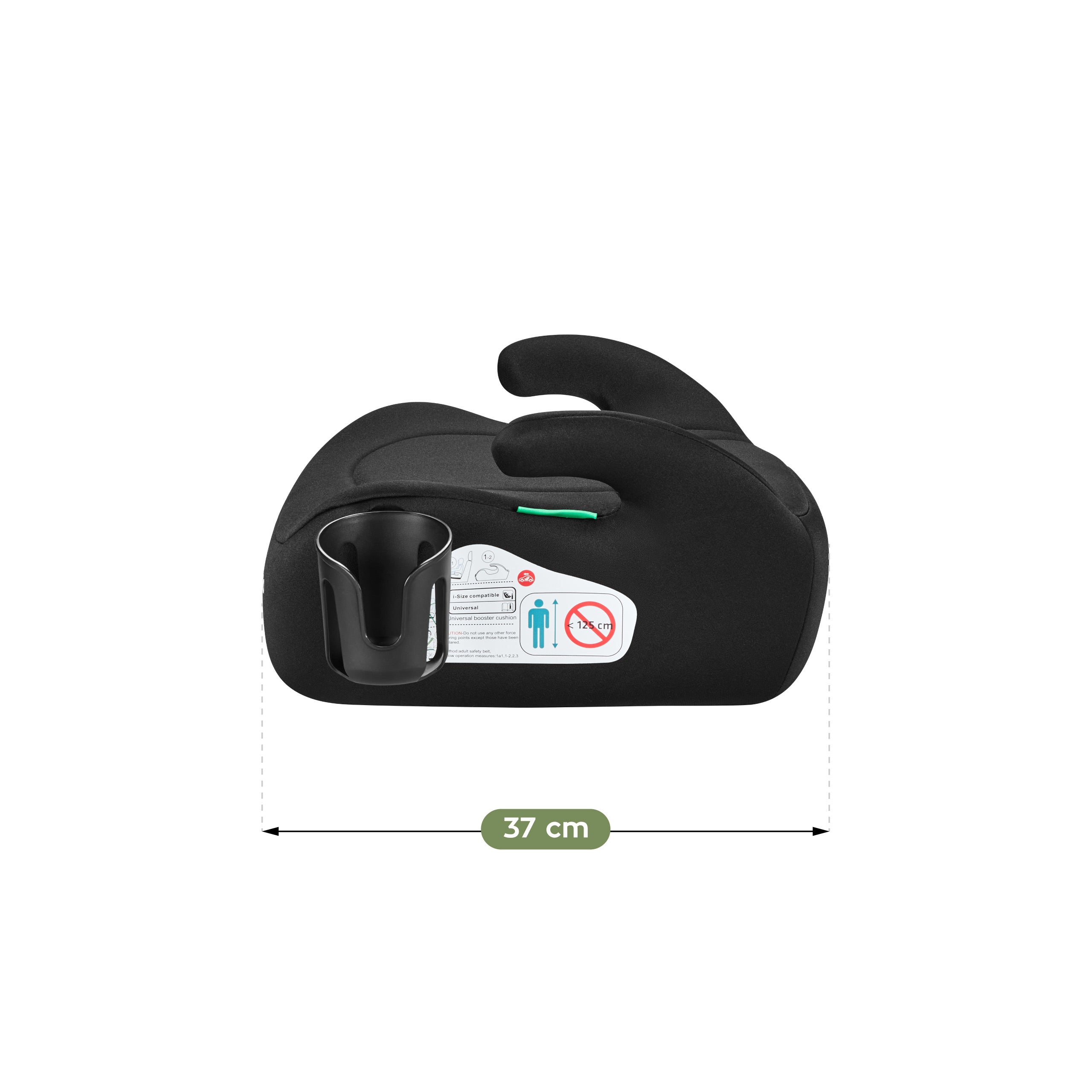 Autosedačka podsedák Tulano Cabby 20 Black 125-150cm I-Size