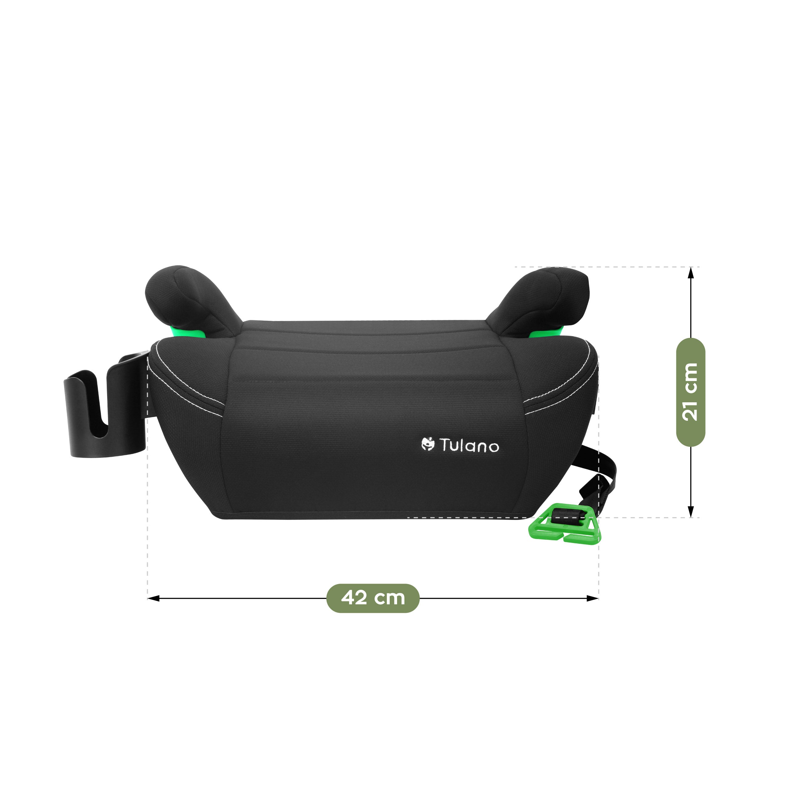 Autosedačka podsedák Tulano Cabby 25 Black 125-150cm I-Size