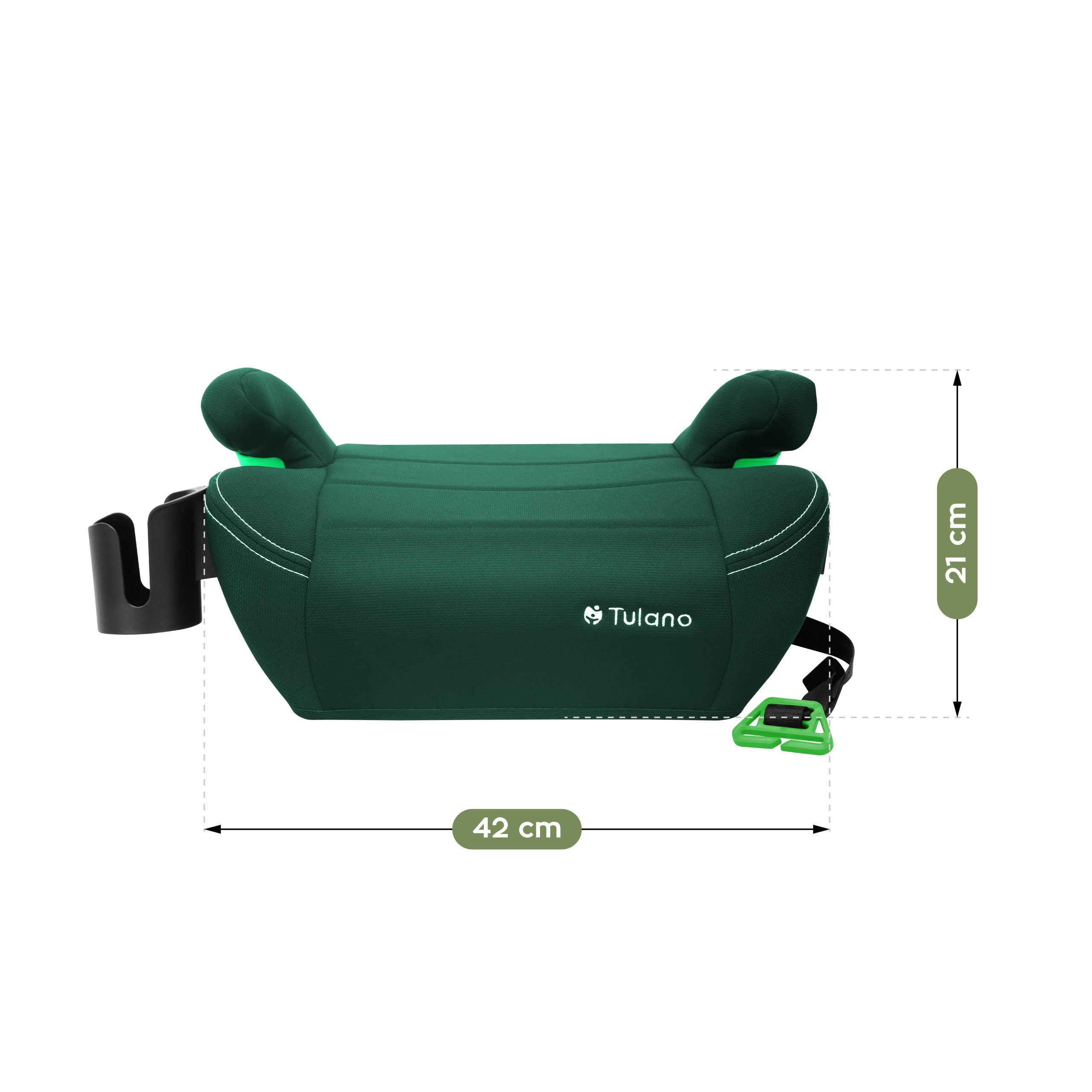 Autosedačka podsedák Tulano Cabby 25 Green 125-150cm I-Size