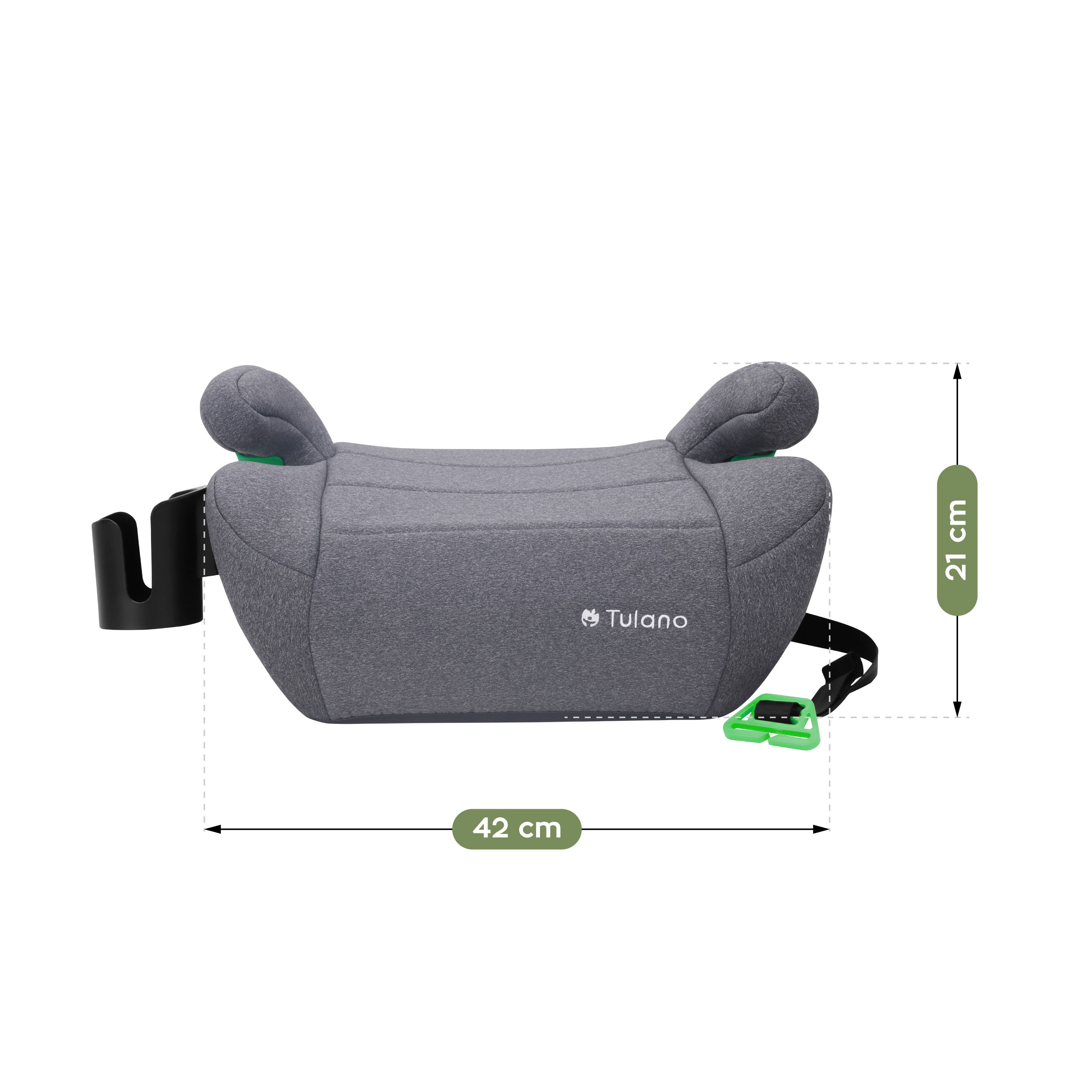 Autosedačka podsedák Tulano Cabby 25 Grey 125 -150cm I-Size