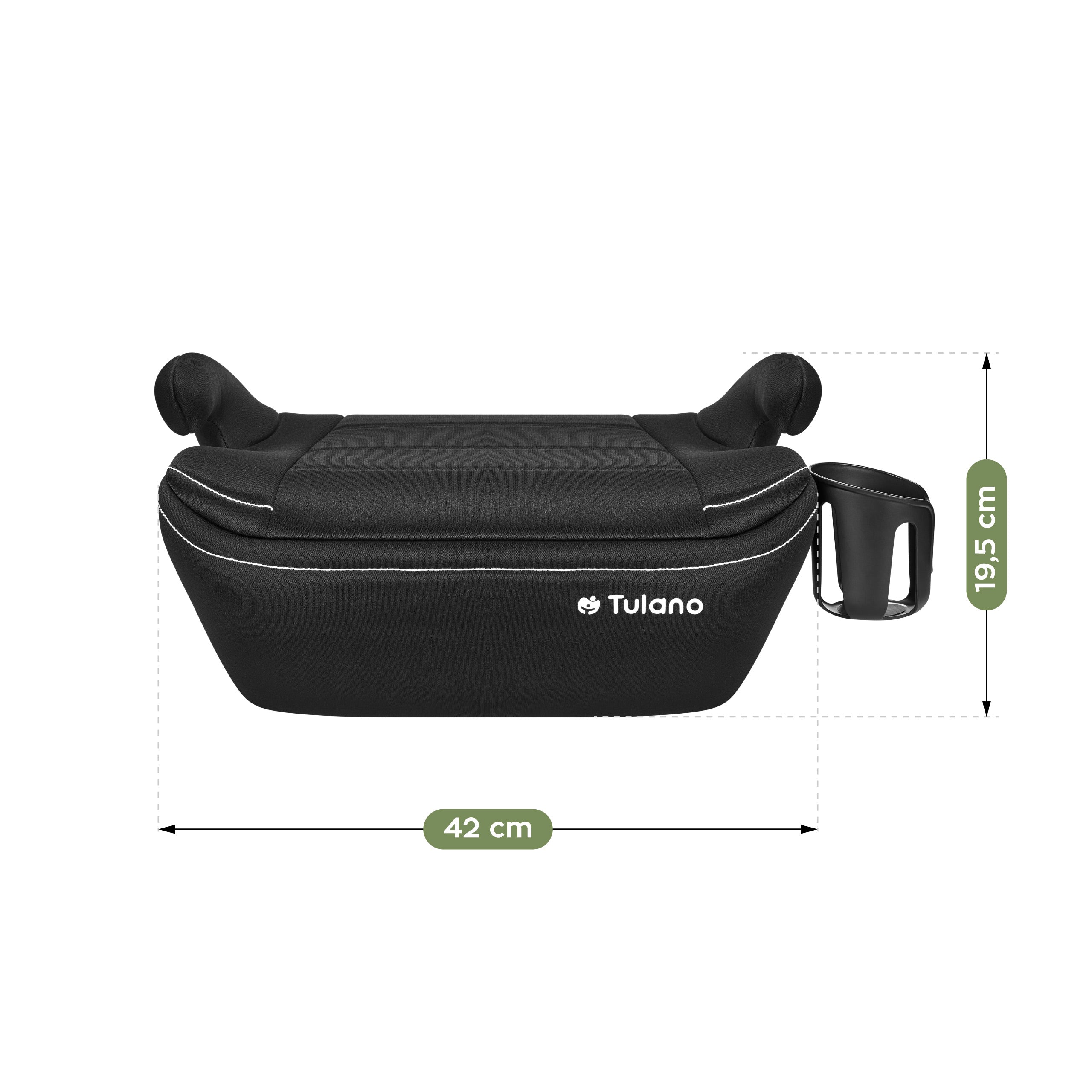 Autosedačka podsedák Tulano Cabby 30 Black 125-150cm I-Size