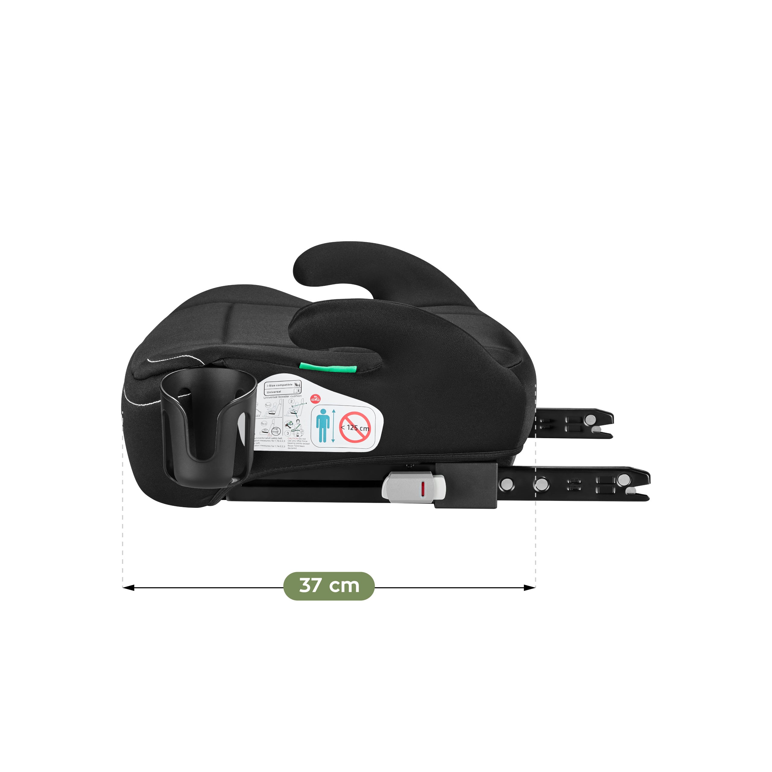 Autosedačka podsedák Tulano Cabby 30 Black 125-150cm I-Size