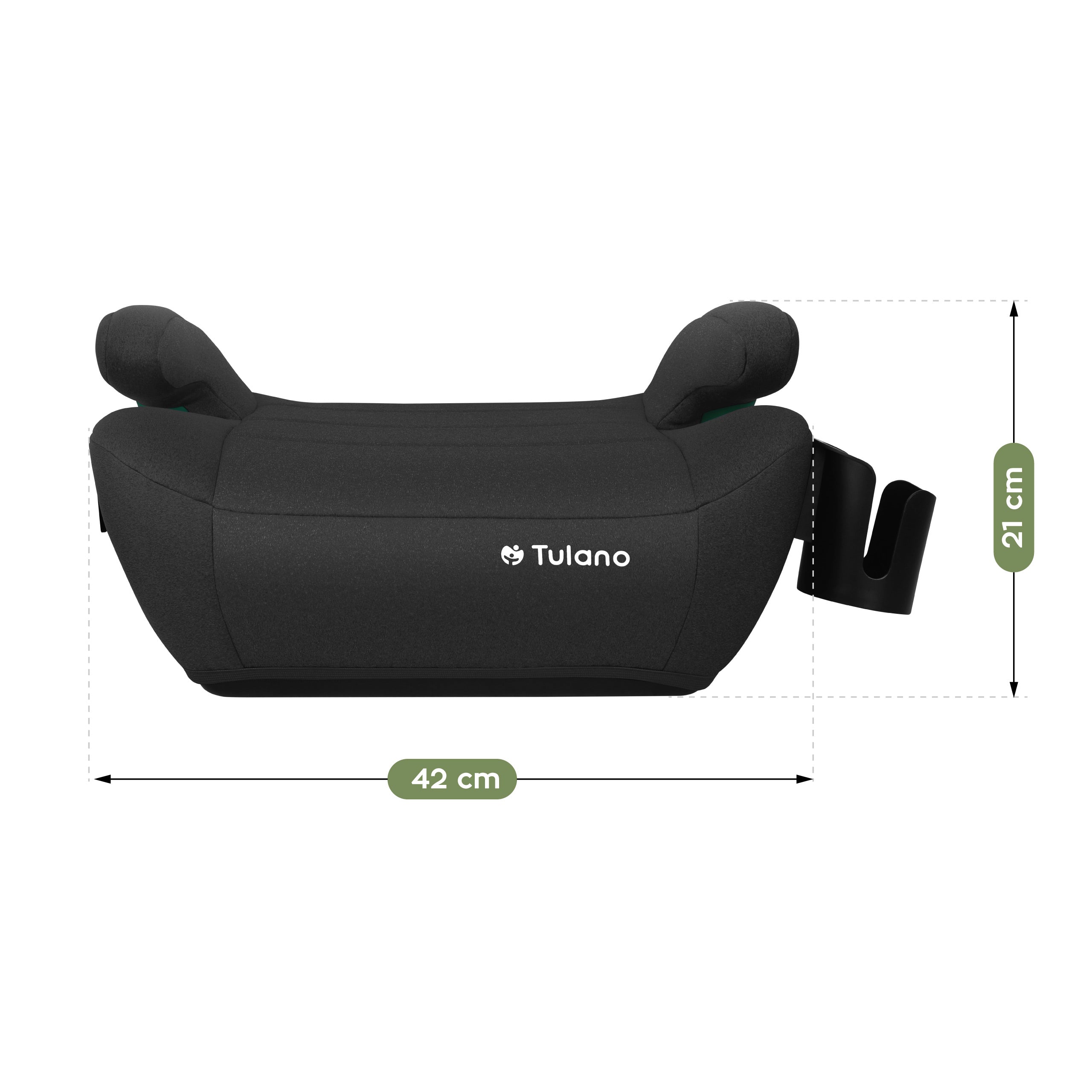 Autosedačka podsedák Tulano Cabby 35 Black ISOFIX 125-150cm I-Size