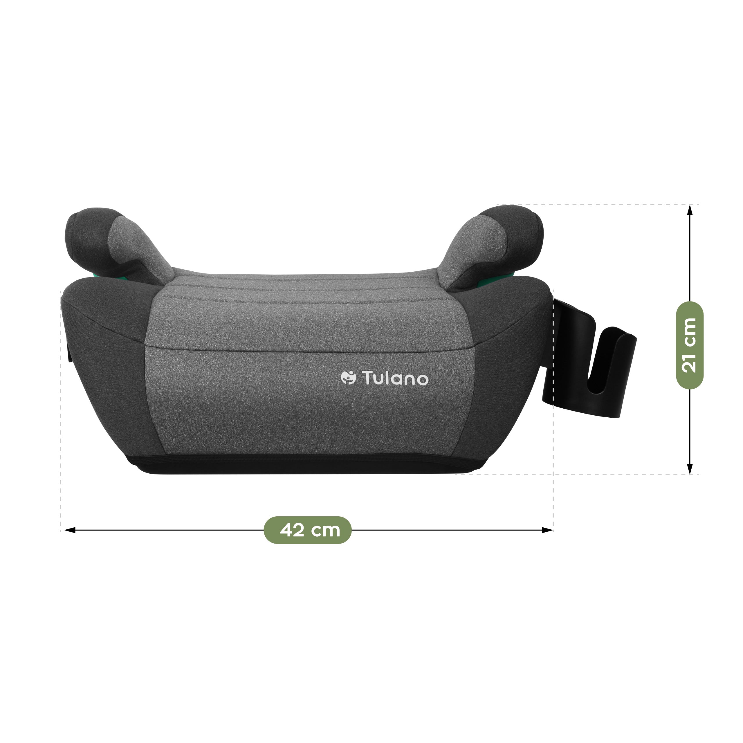 Autosedačka podsedák Tulano Cabby 35 Grey ISOFIX 125-150cm I-Size