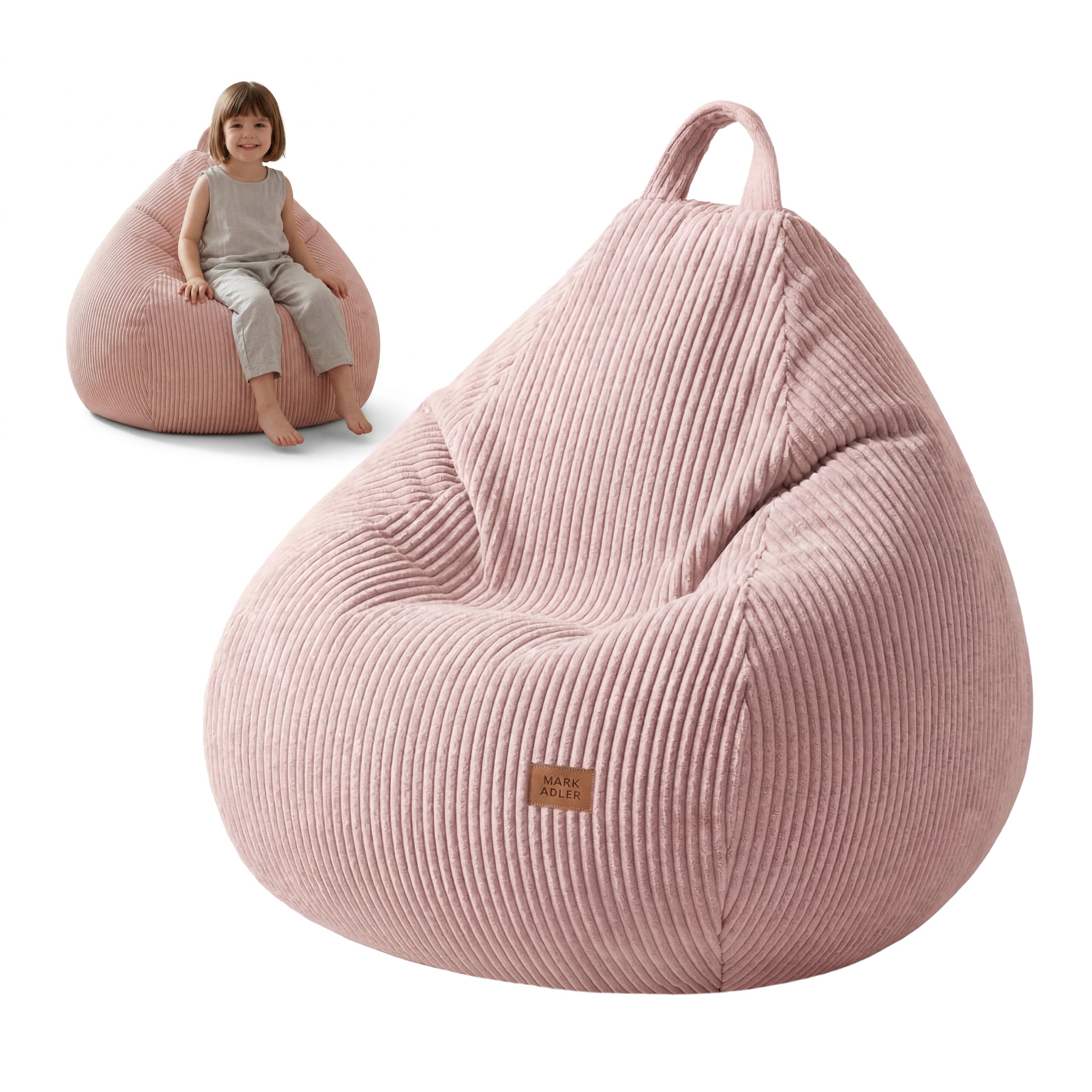 Šedý sedací vak Mark Adler Comfy 1.0 růžový