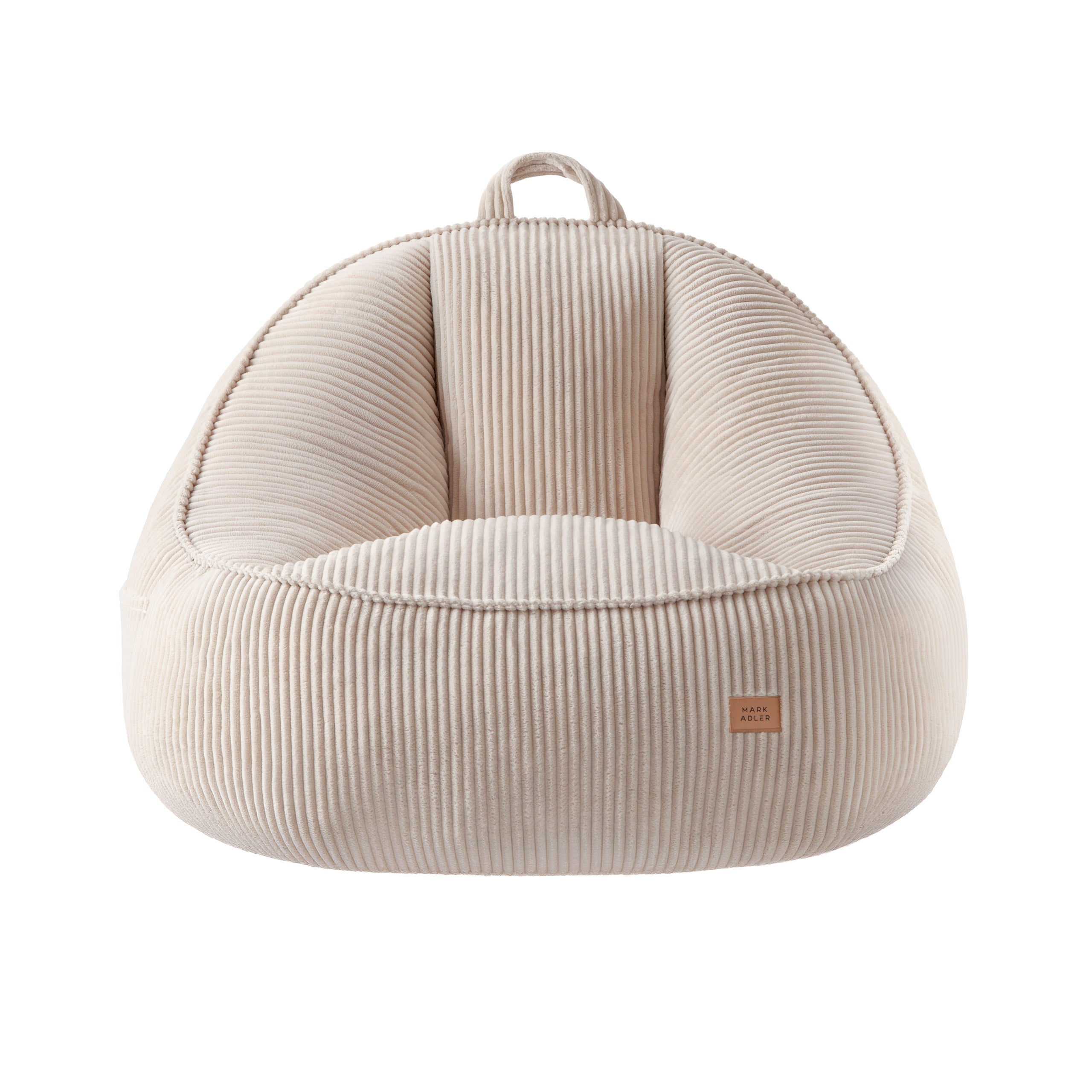 Manšestrové křeslo puf s opěradlem Mark Adler Comfy 4.0 Beige