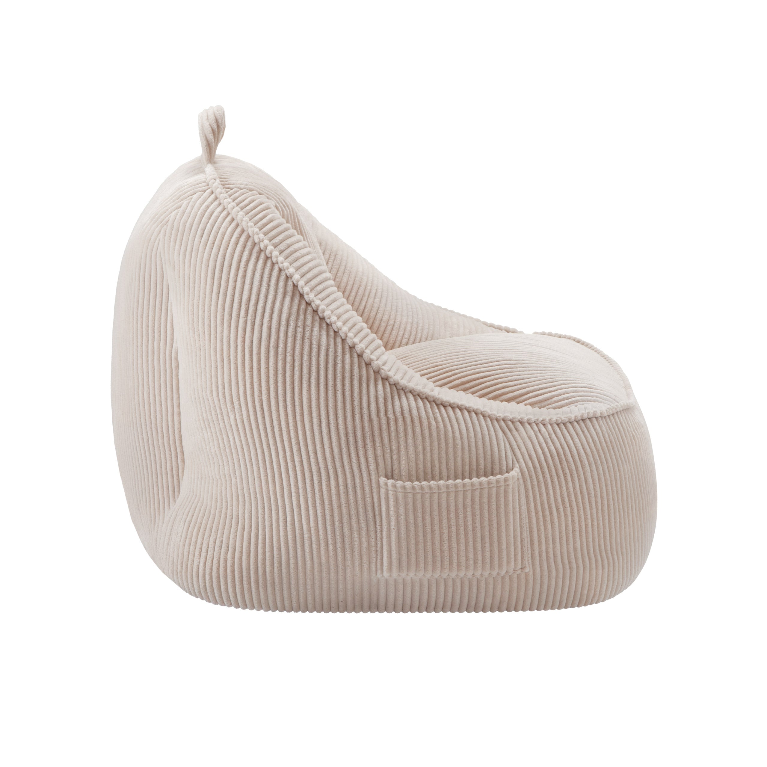Manšestrové křeslo puf s opěradlem Mark Adler Comfy 4.0 Beige