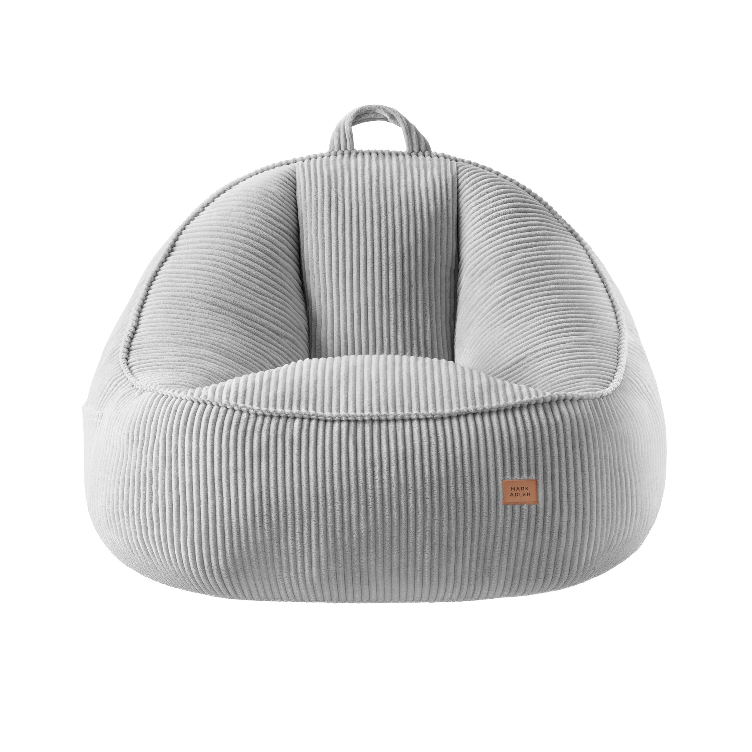 Manšestrové křeslo puf s opěradlem Mark Adler Comfy 4.0 Grey