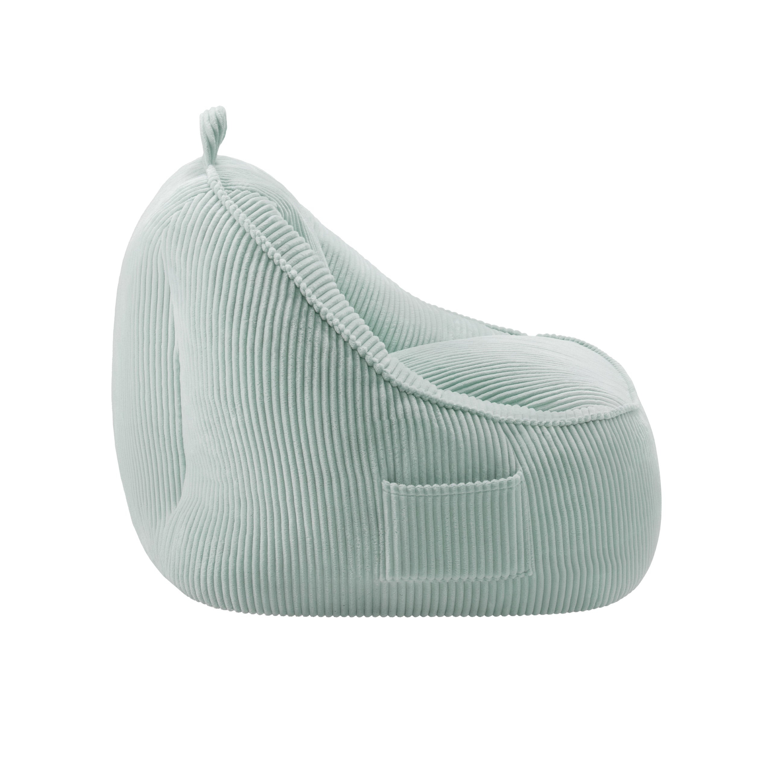Manšestrové křeslo puf s opěradlem Mark Adler Comfy 4.0 Sage