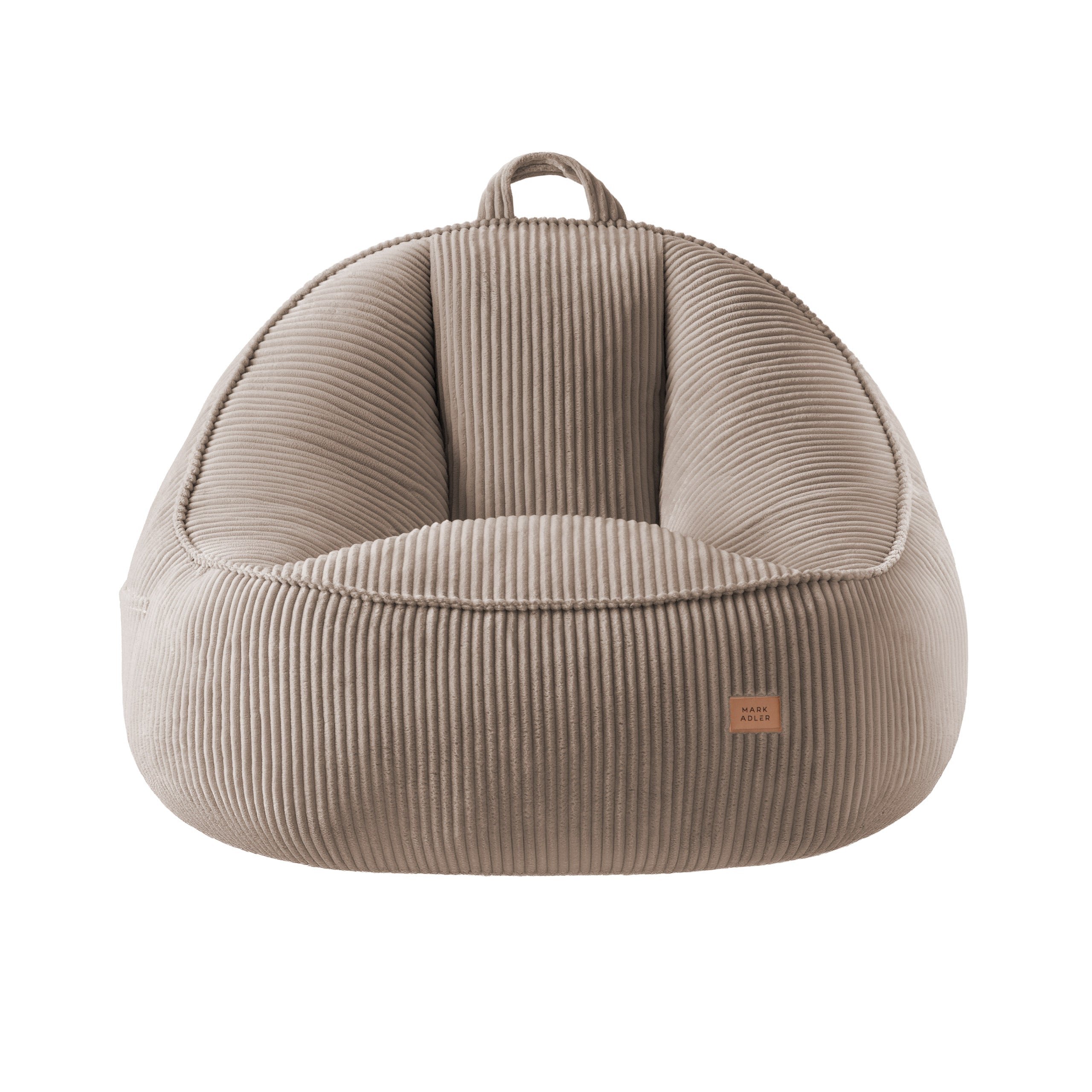 Manšestrové křeslo puf s opěradlem Mark Adler Comfy 4.0 Taupe