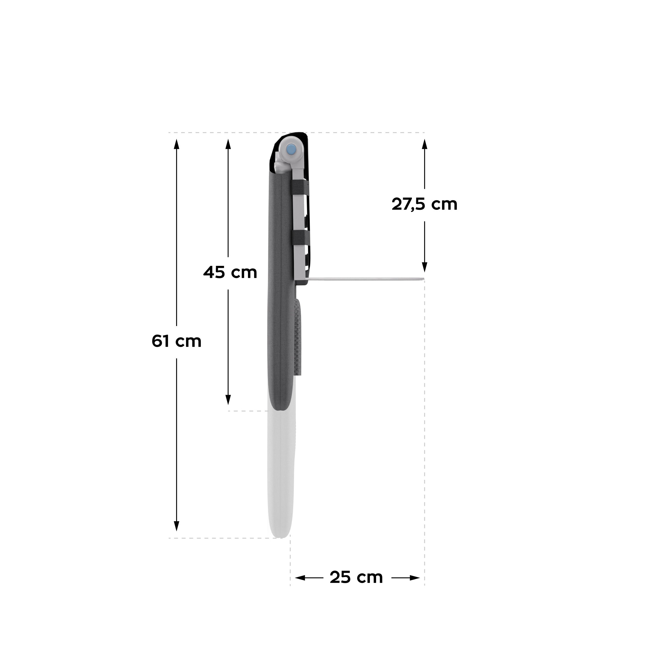 Ochranná zábrana na postel 150cm Tulano Cover 25 Grey