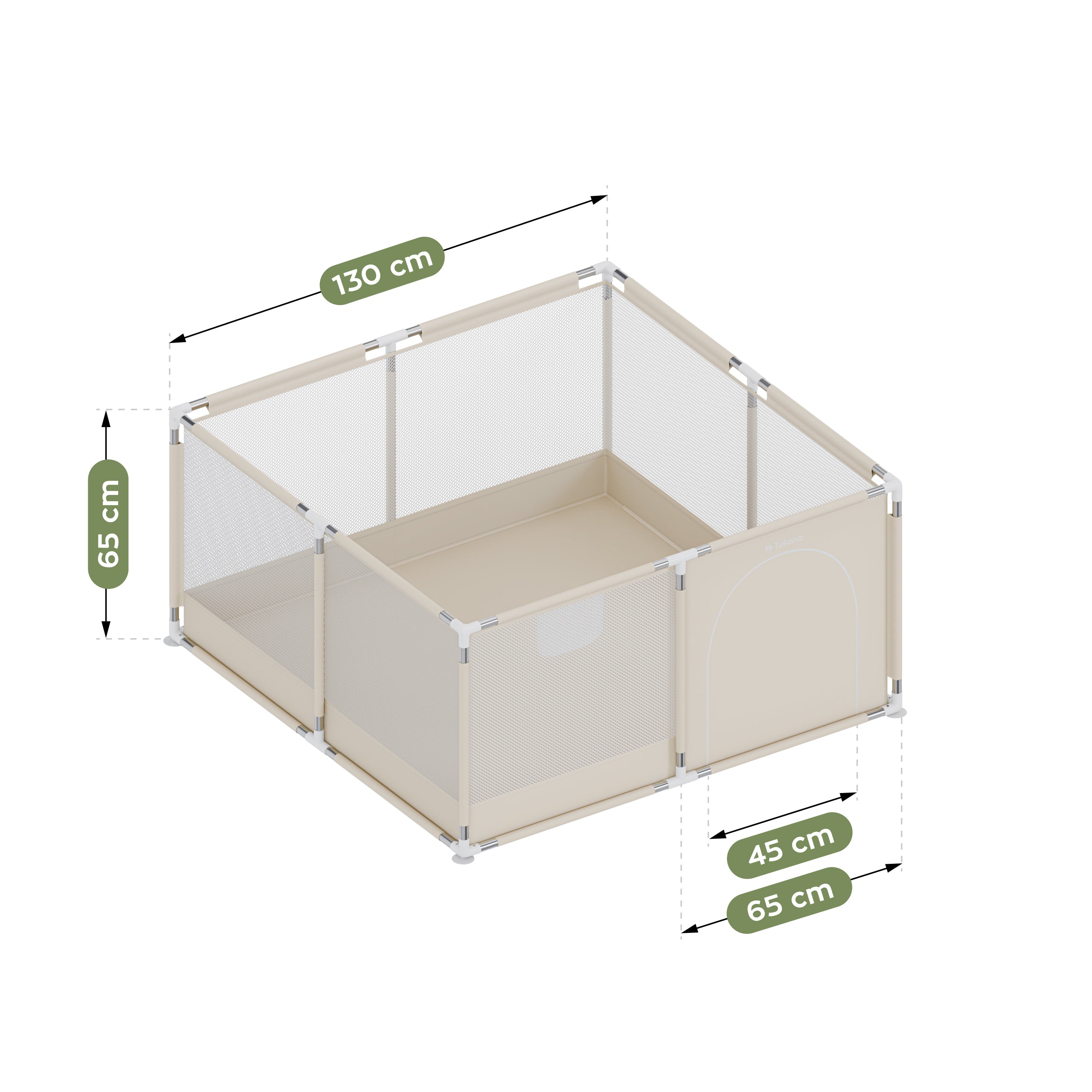 Ohrádka pro děti Tulano Cozy 20 Beige – 130 cm