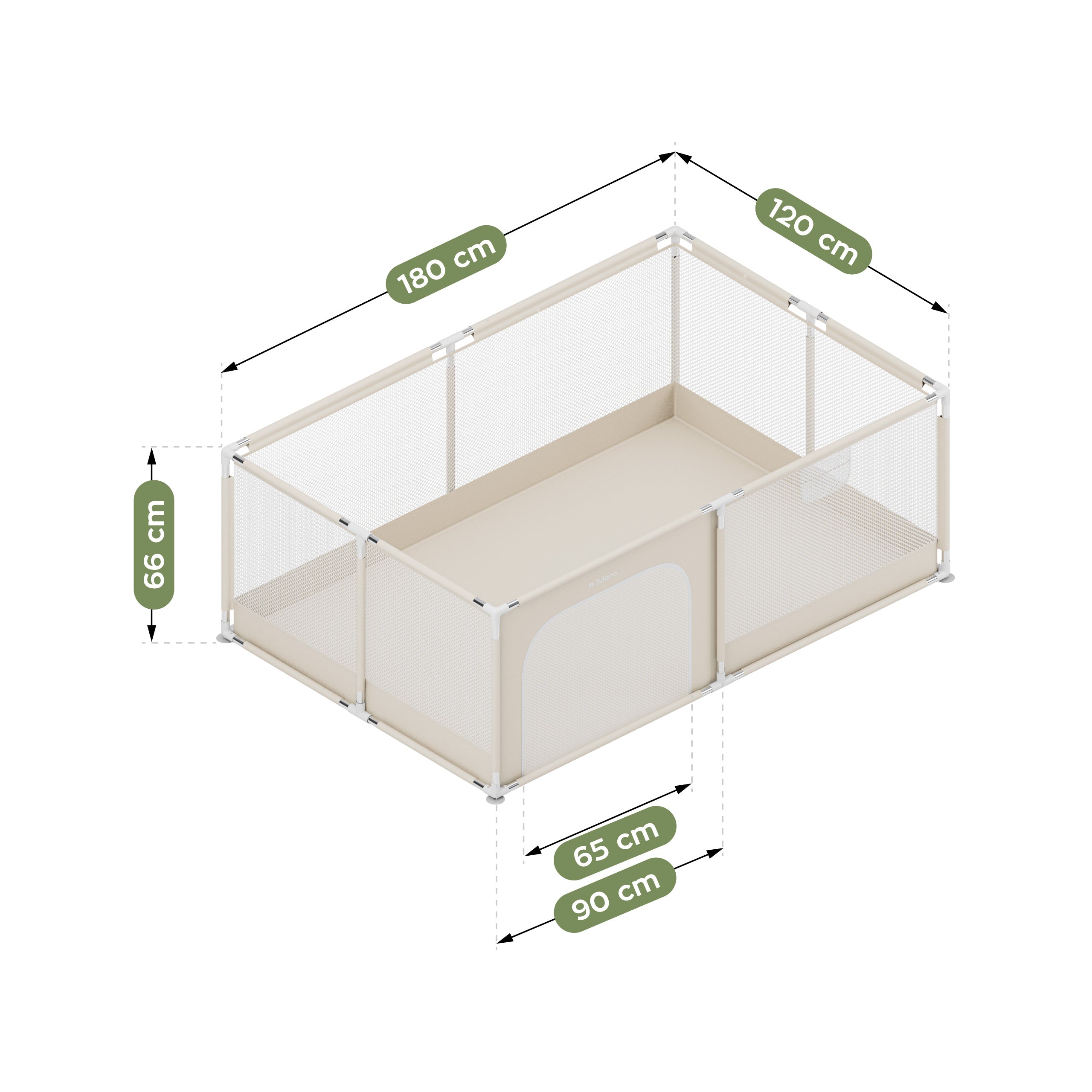 Dětská ohrádka Tulano Cozy 22 Beige – 180 cm