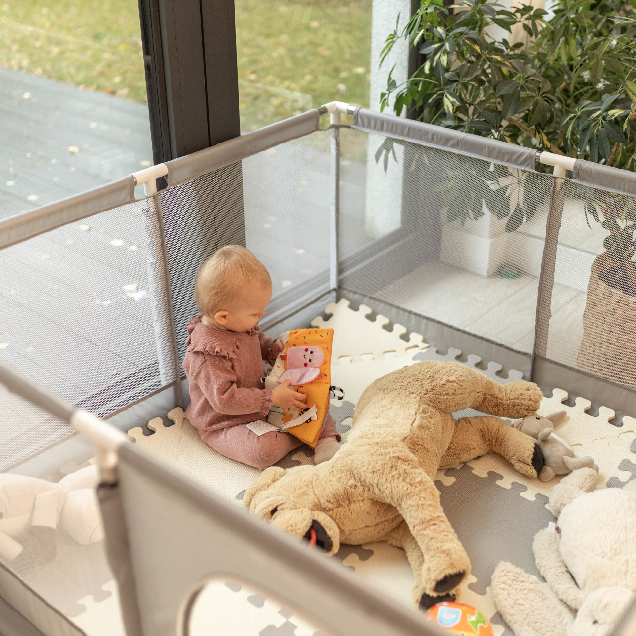Ohrádka pro děti Tulano Cozy 20 Beige – 130 cm