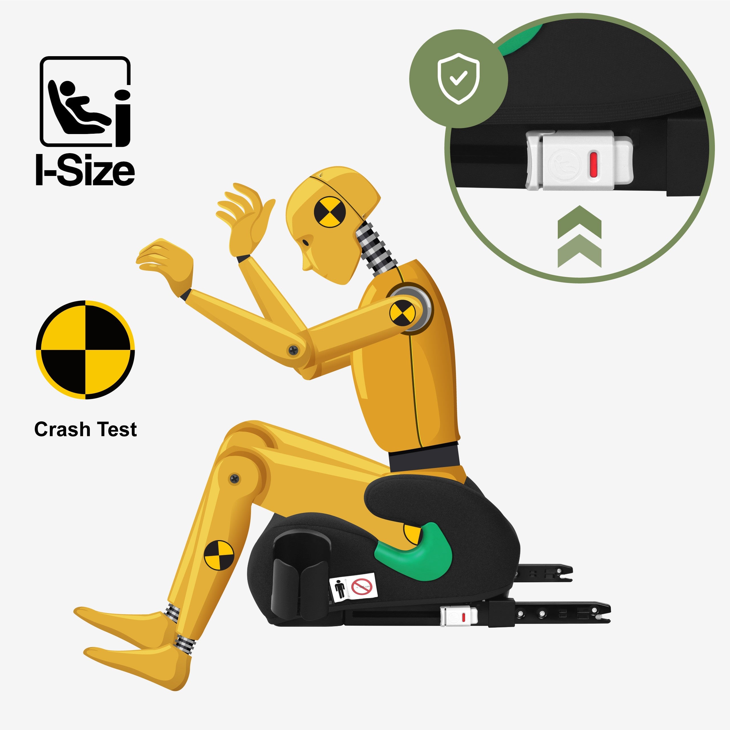 Autosedačka podsedák Tulano Cabby 35 Graphite ISOFIX 125-150cm I-Size