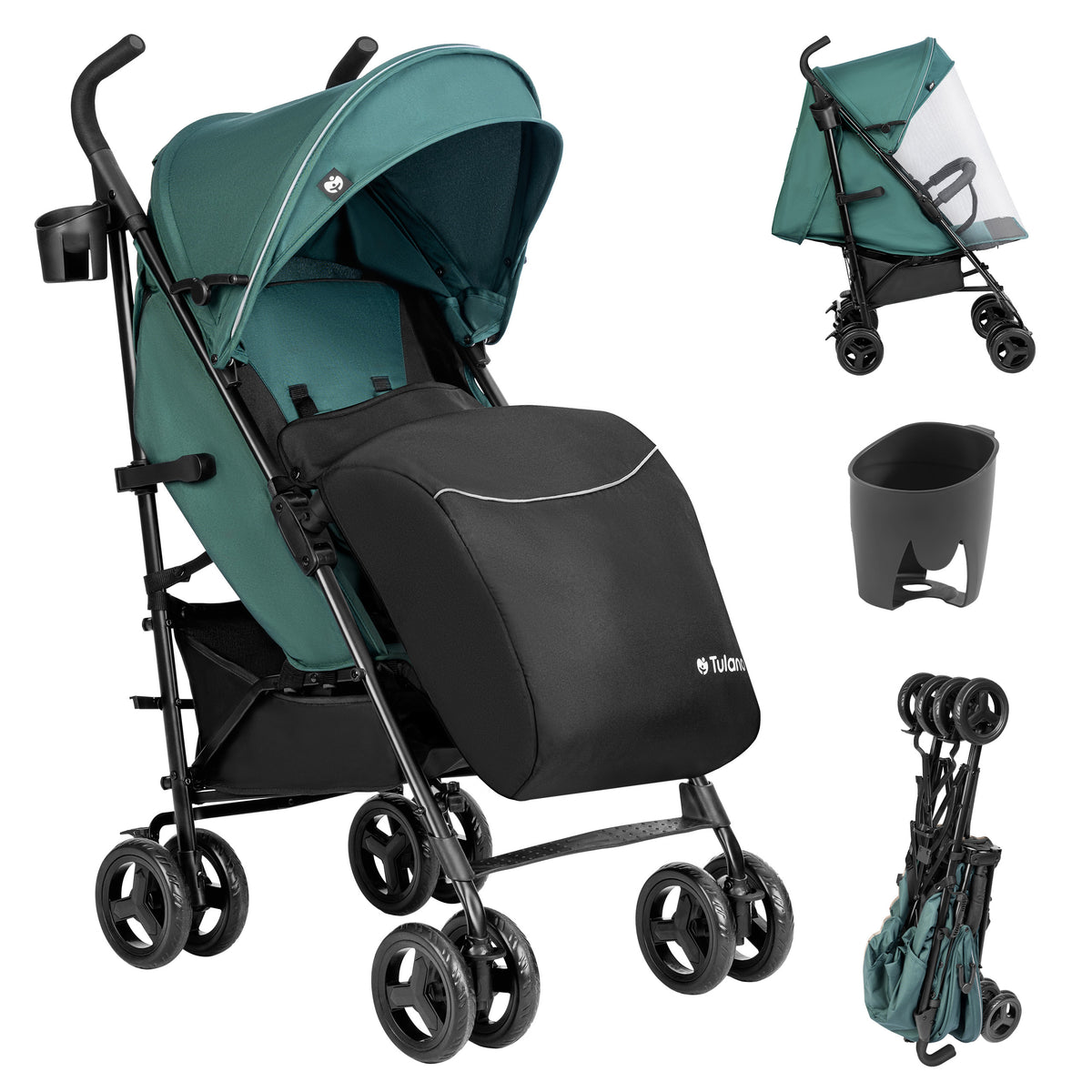 Sportovní kočárek Tulano Davos 35 Green-Black