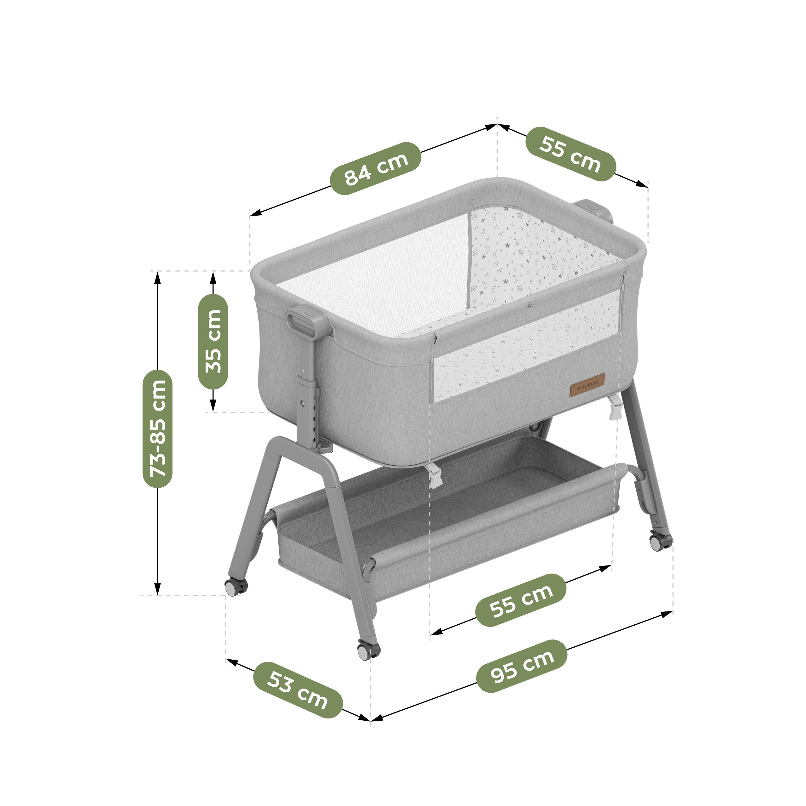 Přistýlka 3v1 Tulano Dream 50 Light-Grey