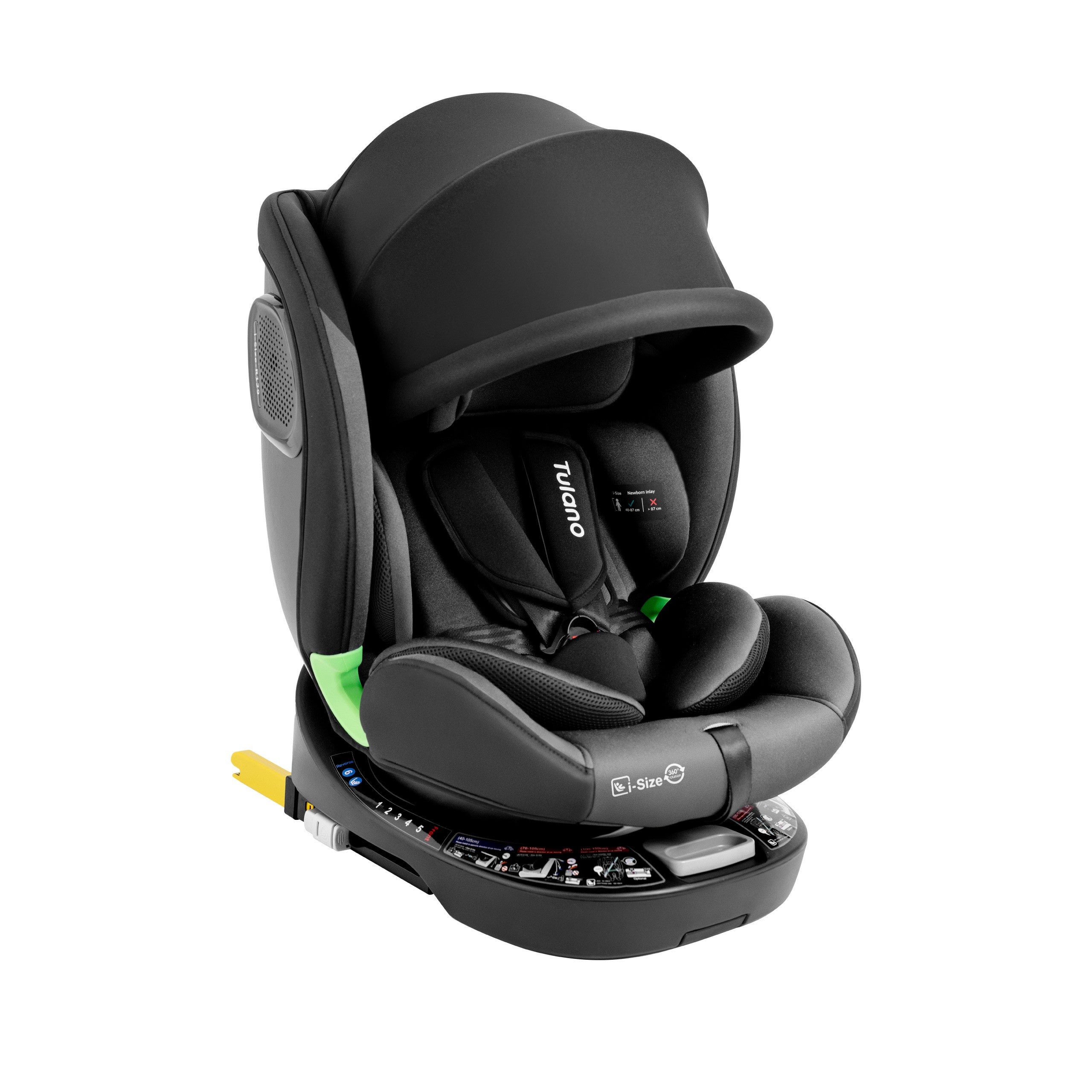 Autosedačka otočná Tulano Loom 35 Black Grey