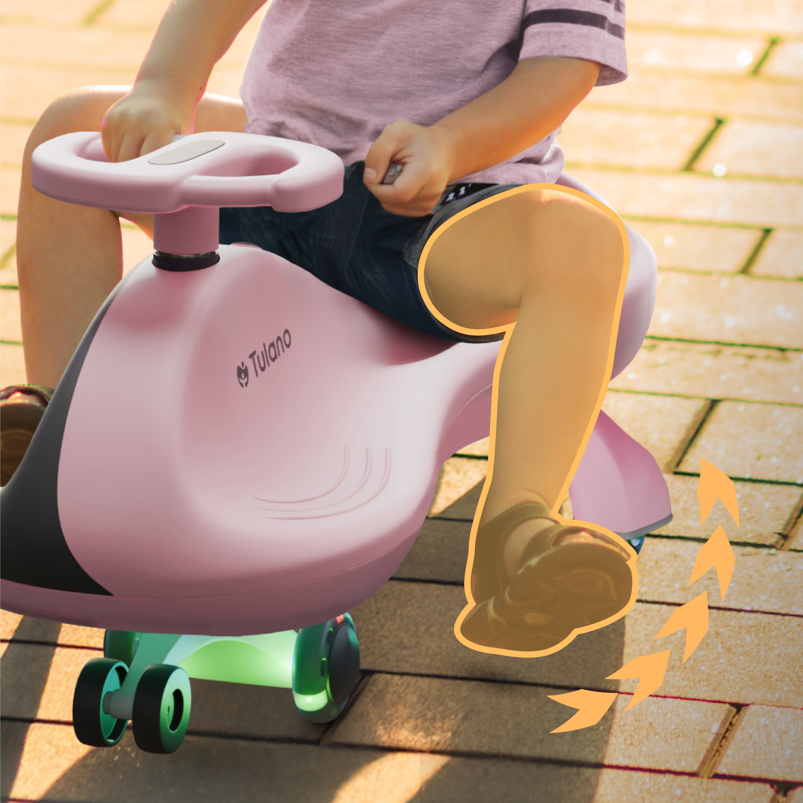 Gravitační odrážedlo pro děti LED Tulano Focus 35 Pink