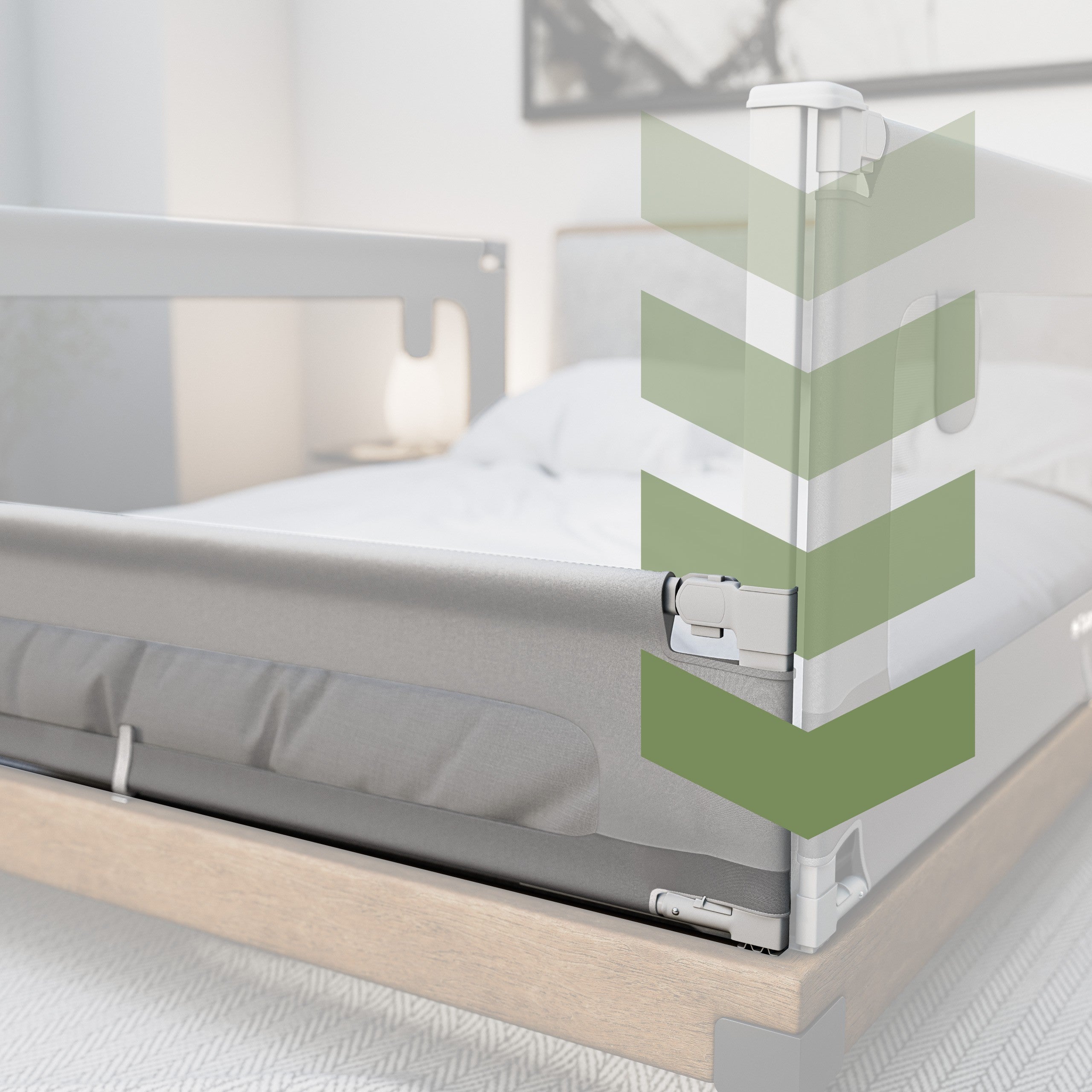 Ochranná zábrana na postel 160cm Tulano Cover 46 White-Grey