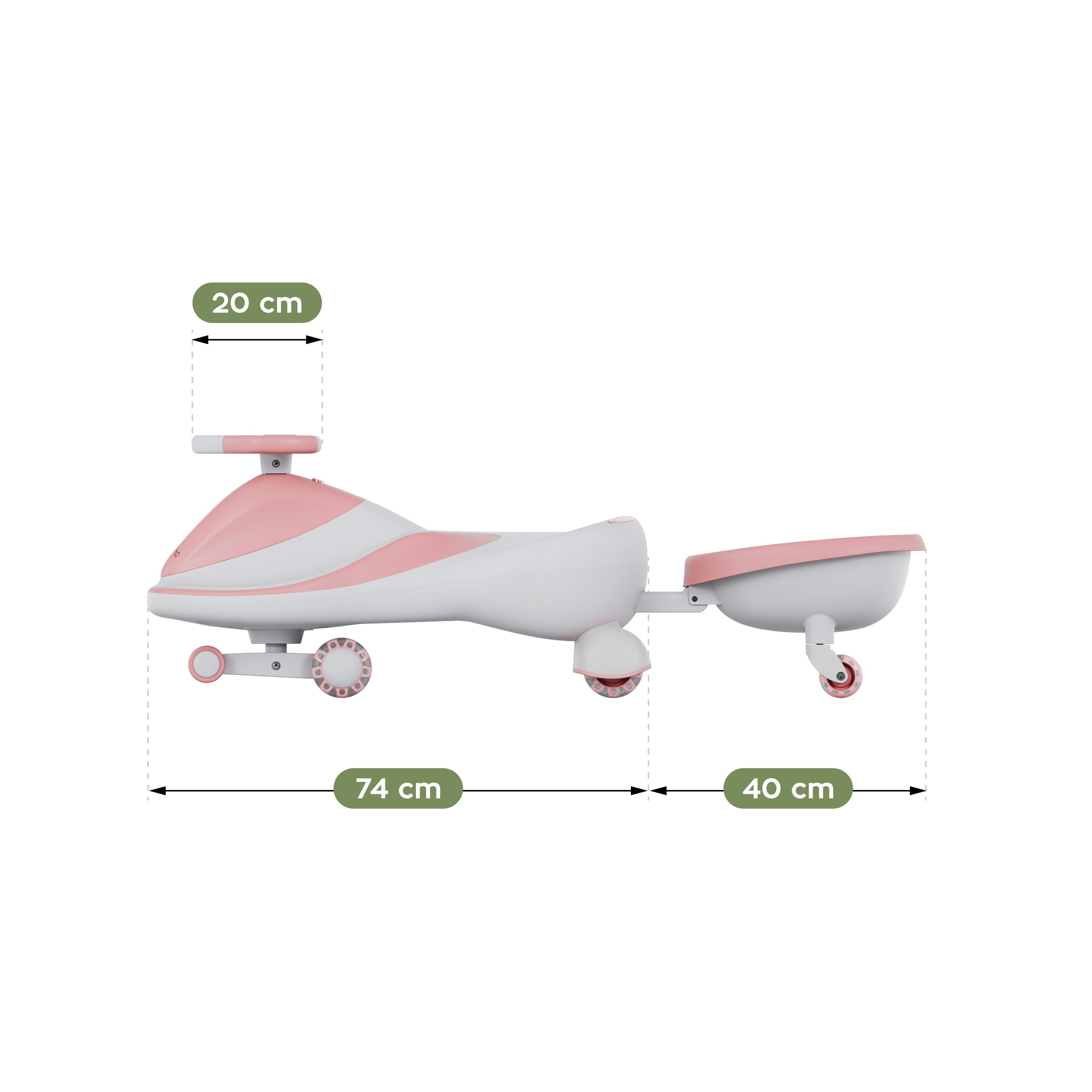 Dětské gravitační vozítko LED Tulano Focus 55 Pink