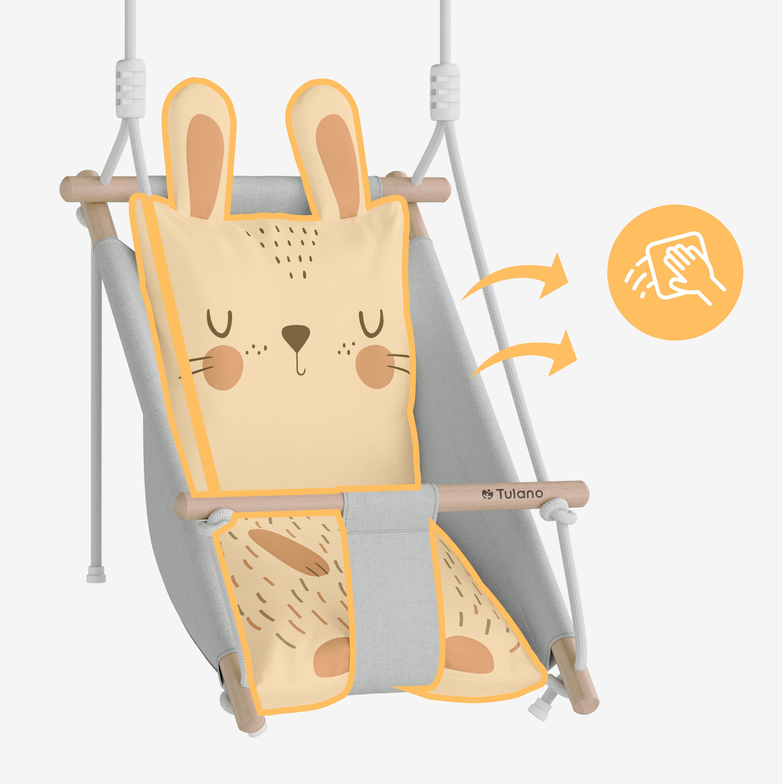 Dětská houpačka Tulano Hop 45 Rabbit