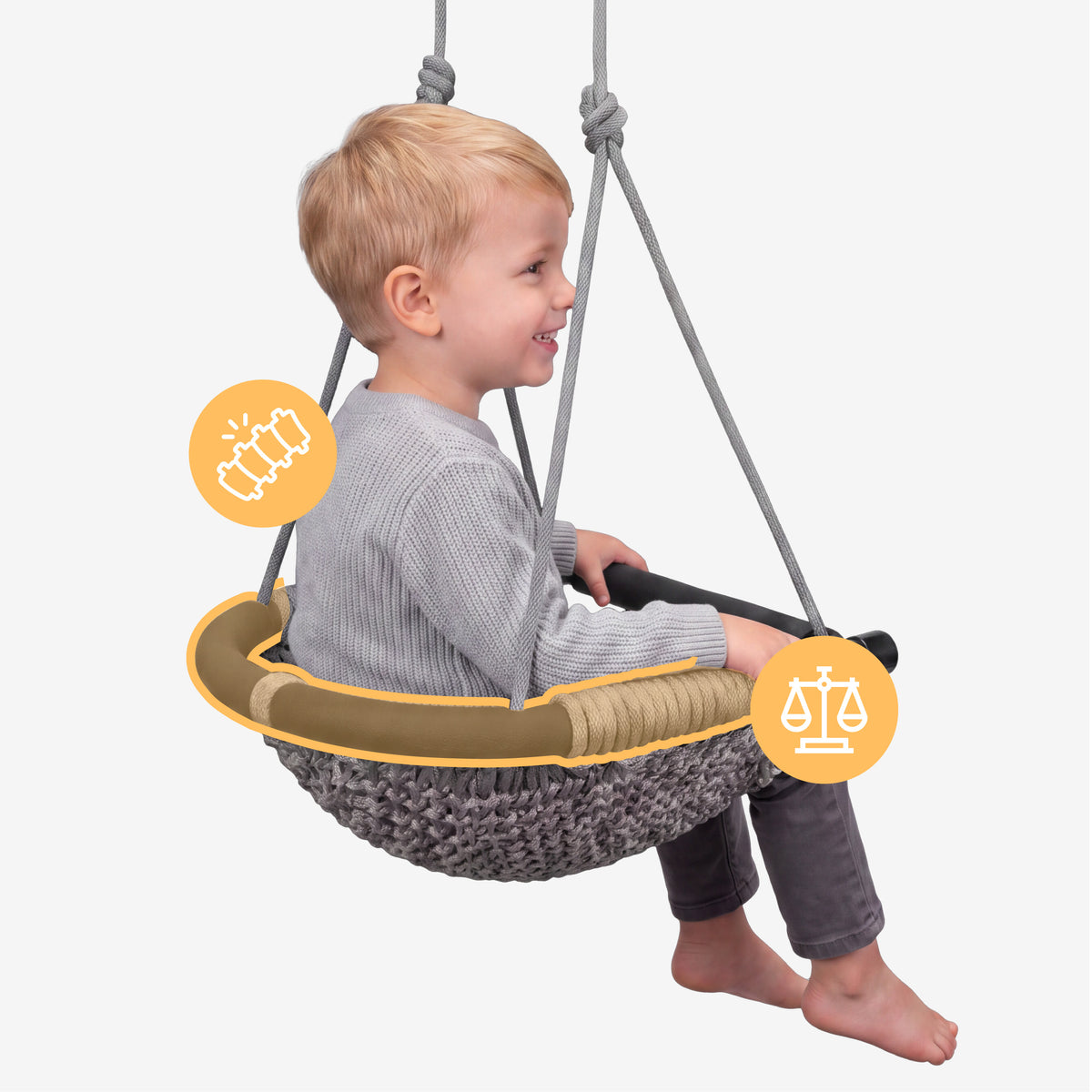 Dětská houpačka Tulano Hop 50 Grey
