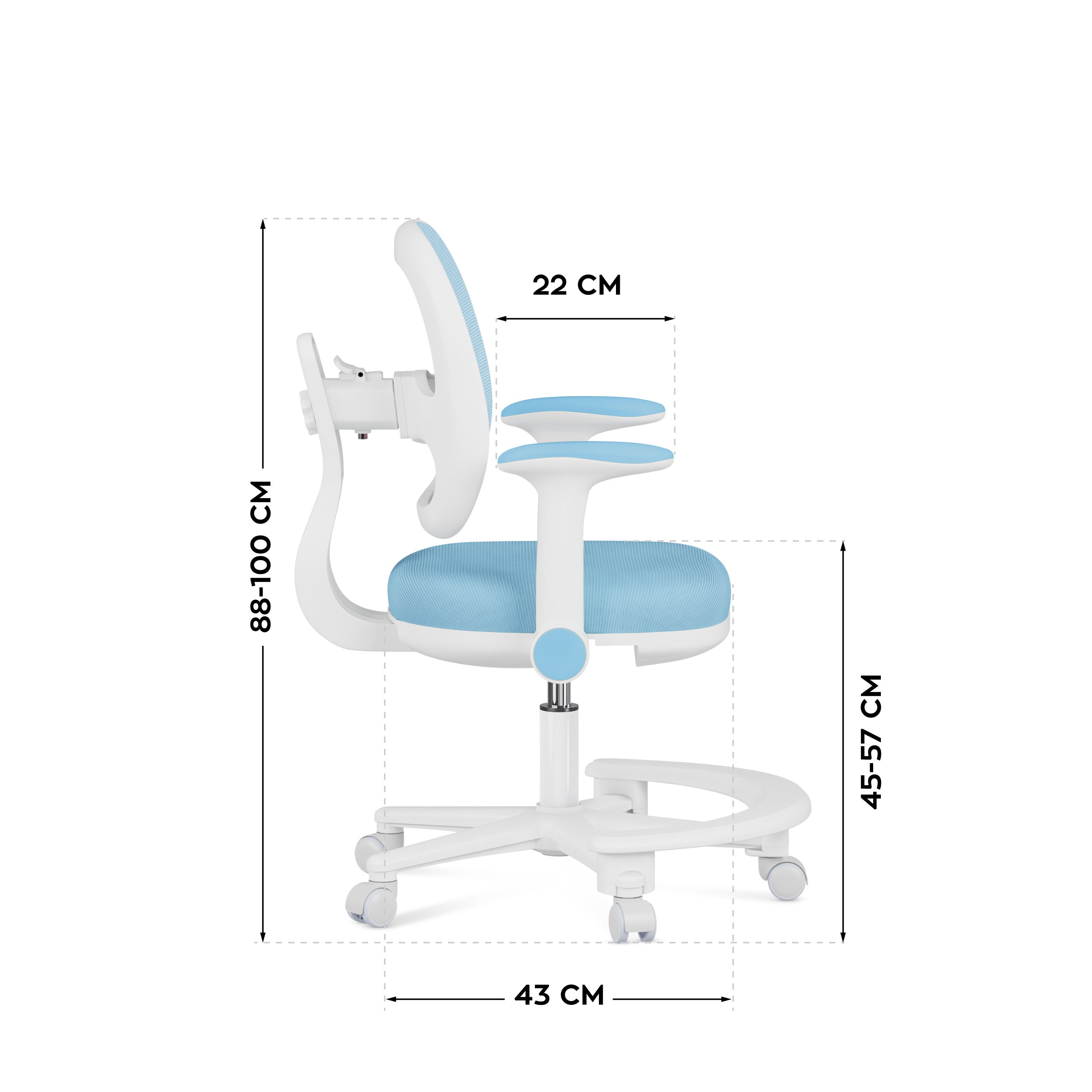 Ergonomická dětská židle Mark Adler Junior 3.6 Blue