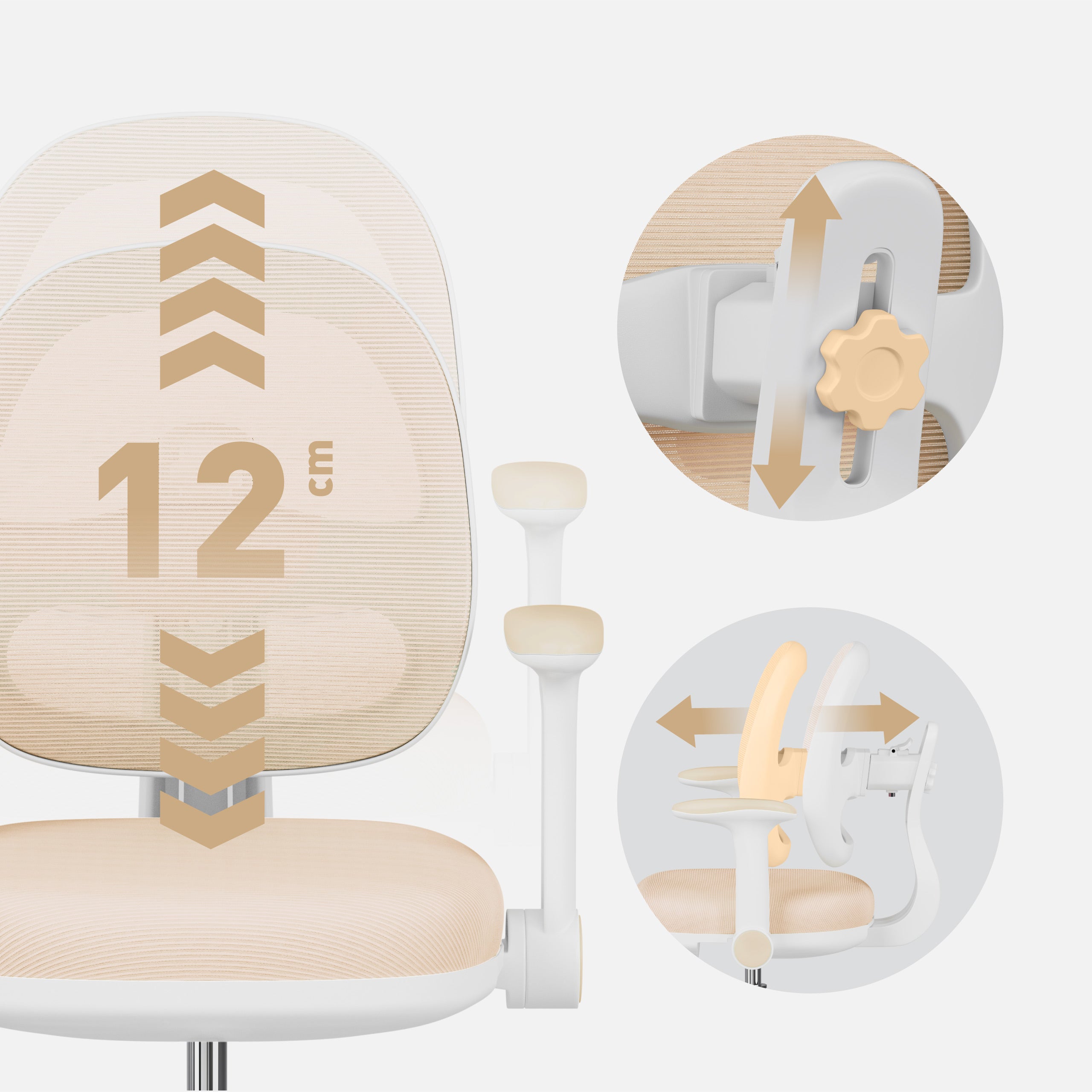 Ergonomická dětská židle k psacímu stolu Mark Adler Junior 3.6 béžová
