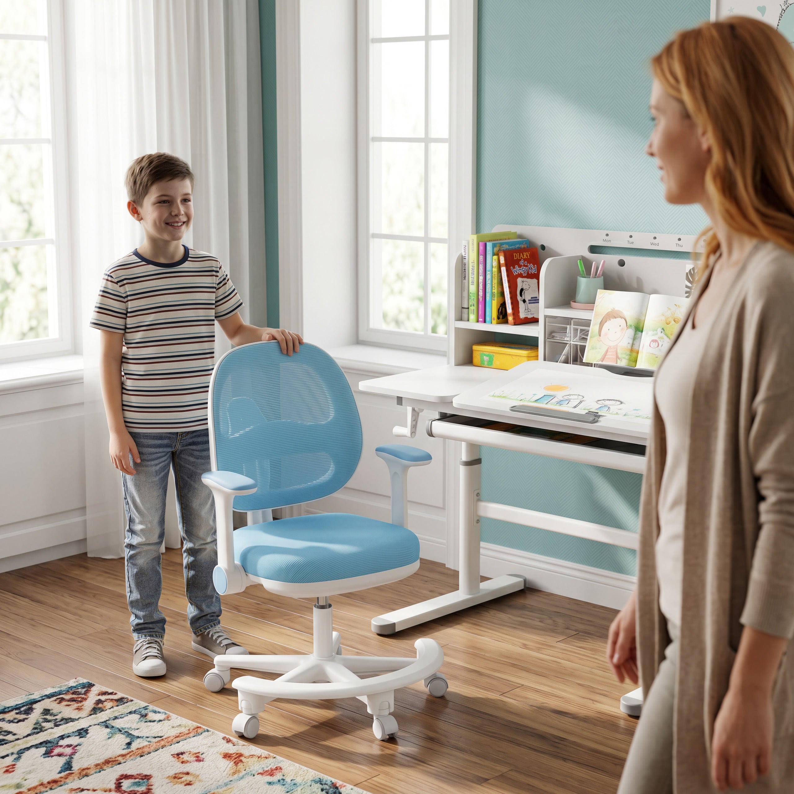 Ergonomická dětská židle Mark Adler Junior 3.6 Blue