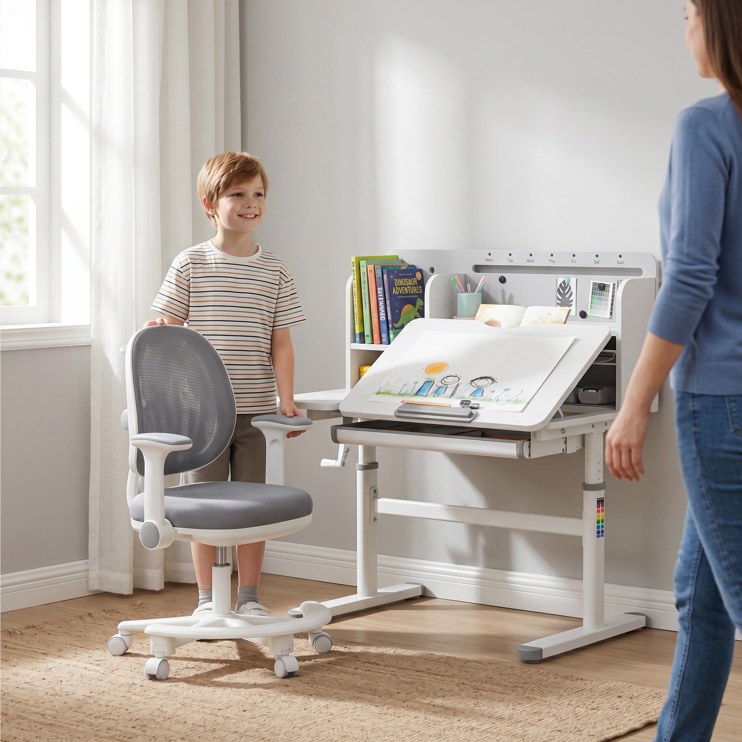 Ergonomická dětská židle k psacímu stolu Mark Adler Junior 3.6 Grey